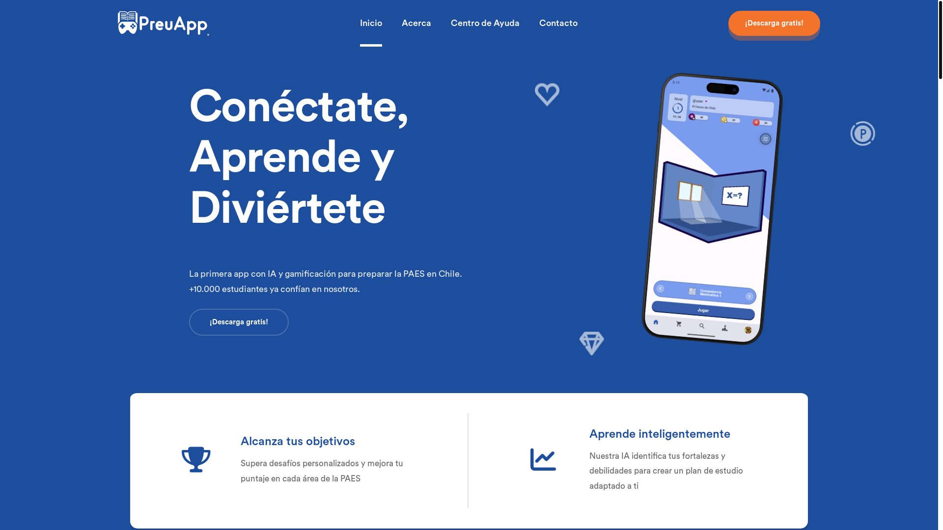website screenshot of https://landing-page-preuapp.pages.dev/