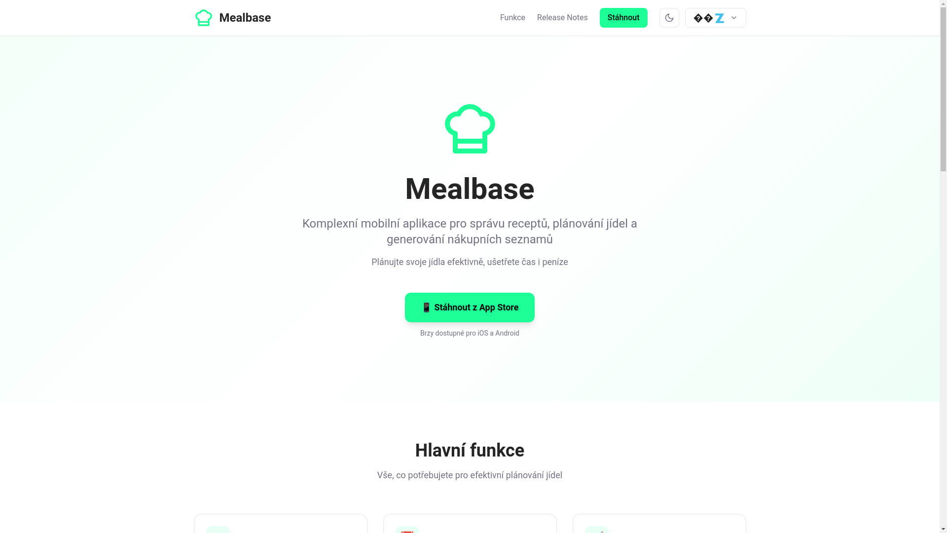 website screenshot of https://mealbase.eu/