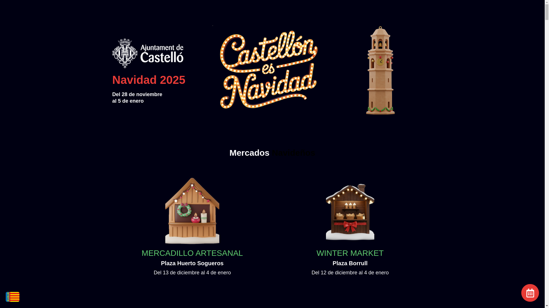 website screenshot of https://castellonesnavidad.com/