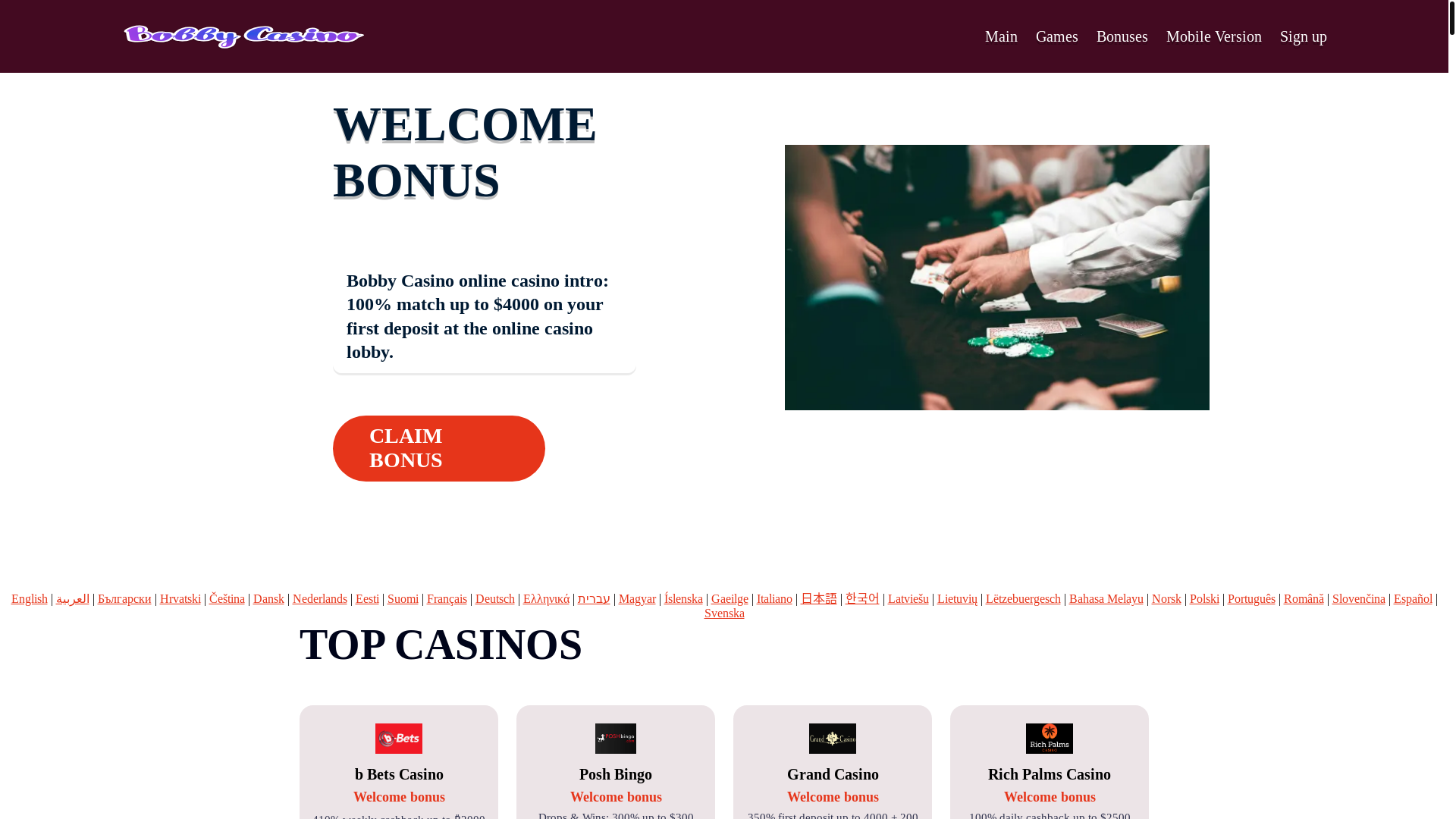 website screenshot of https://bobby2.bond/