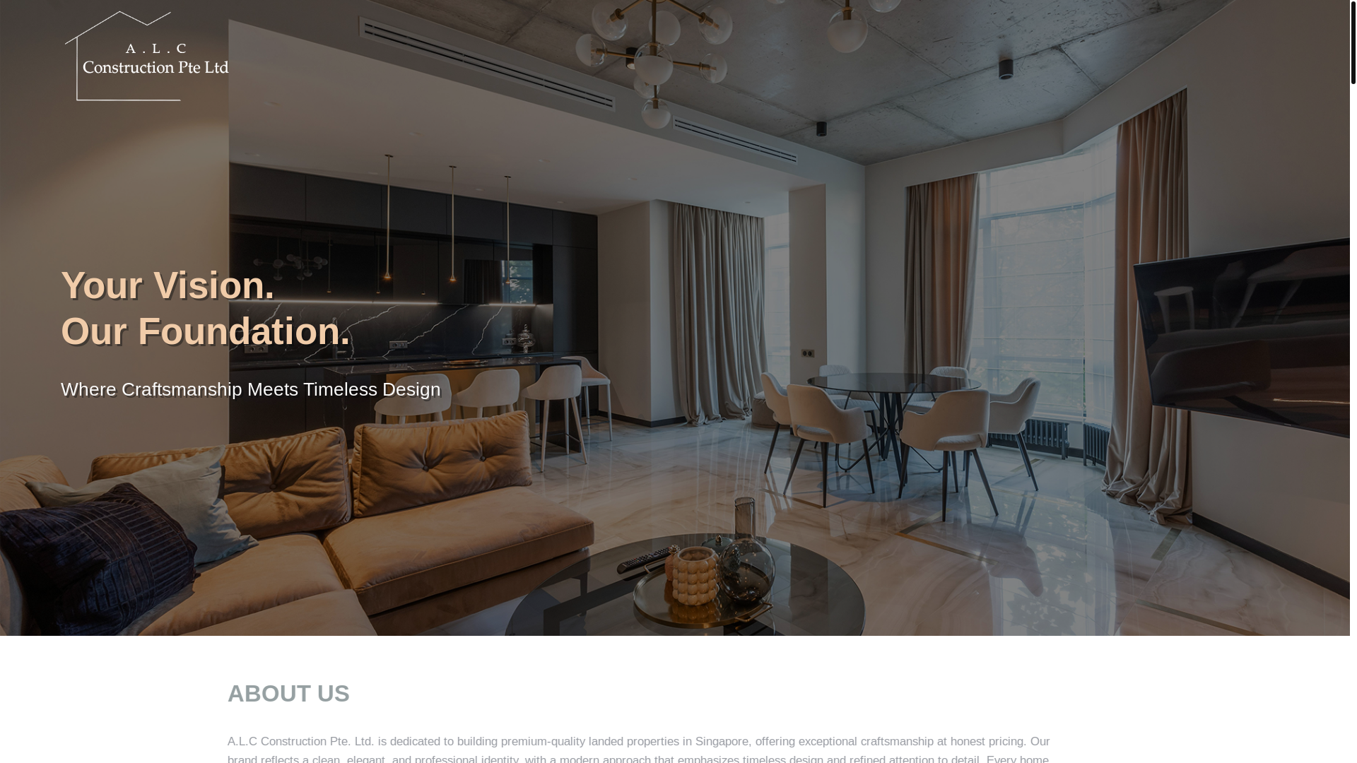 website screenshot of https://alcconstruction.sg/