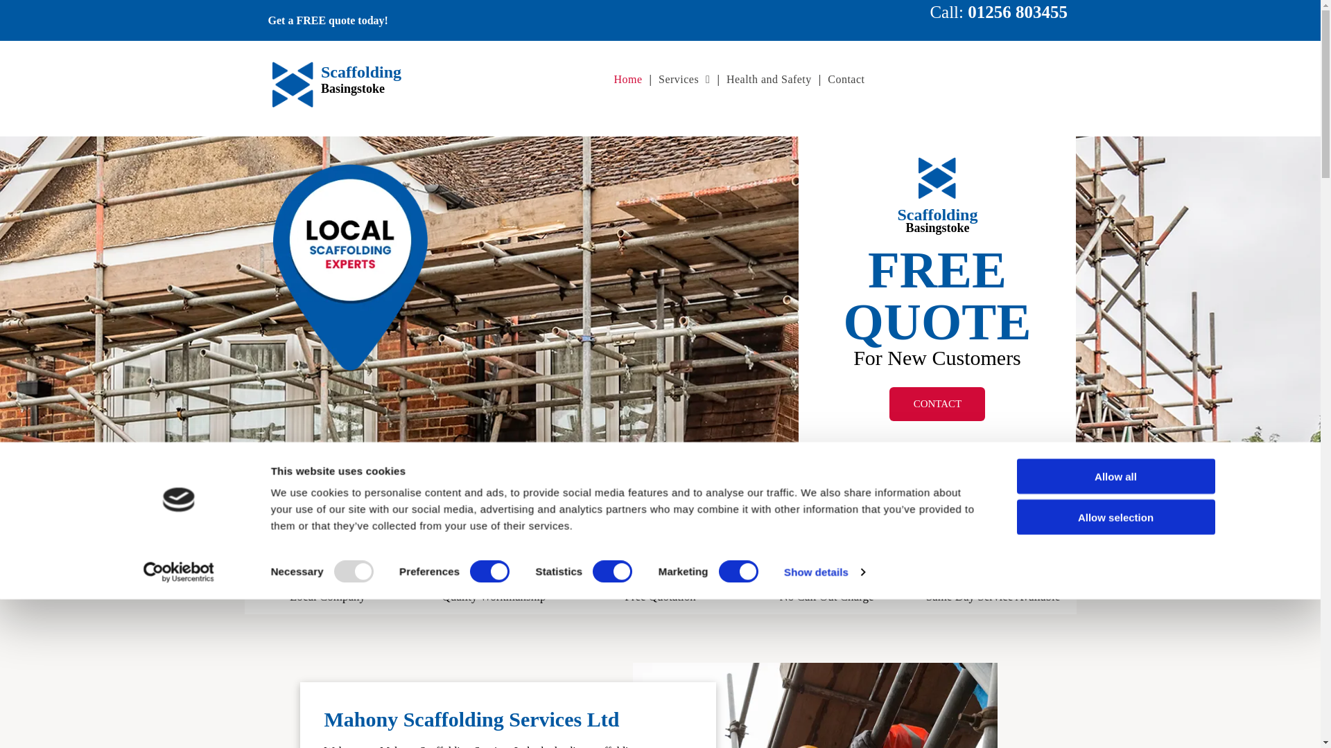 website screenshot of https://msscaffoldingbasingstoke.co.uk/