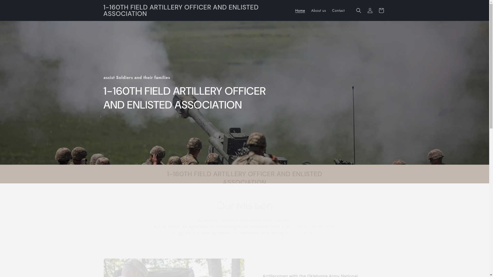 website screenshot of https://1-160thfaassociation.online/