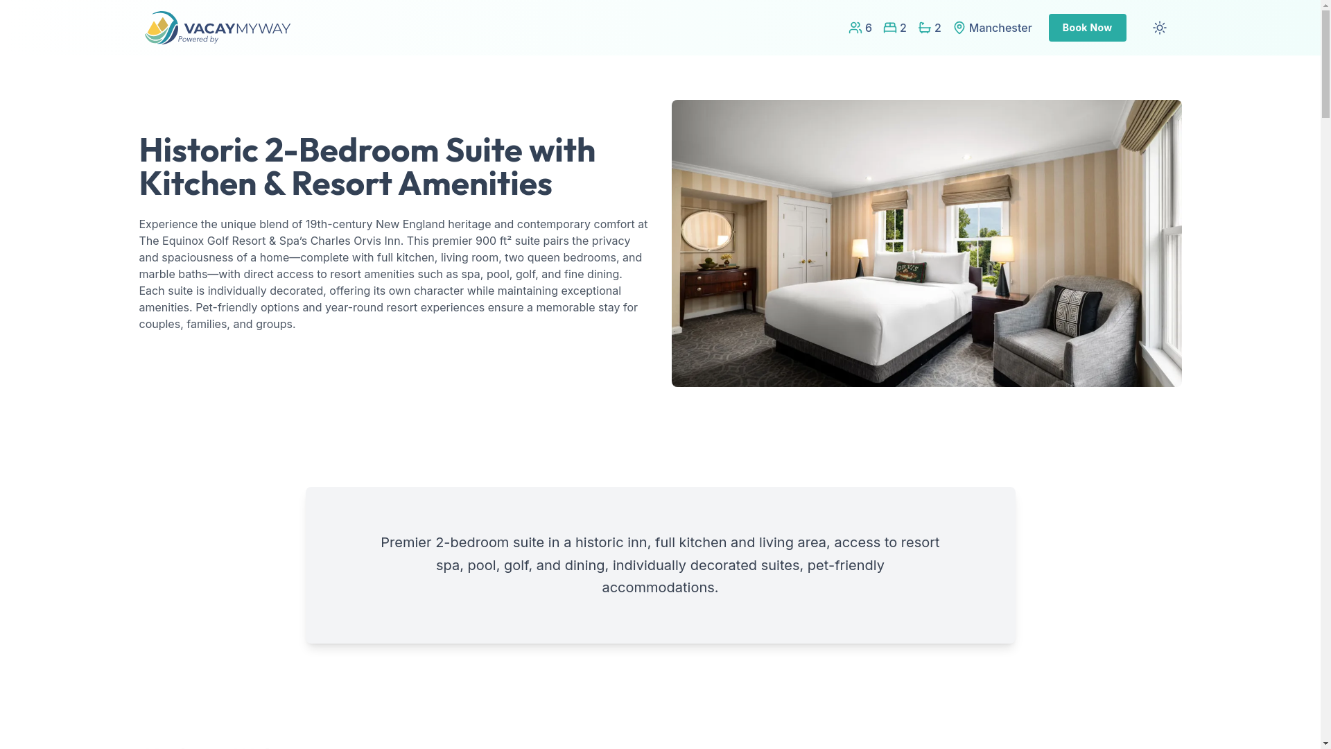 website screenshot of https://timelesspeak.vacations/