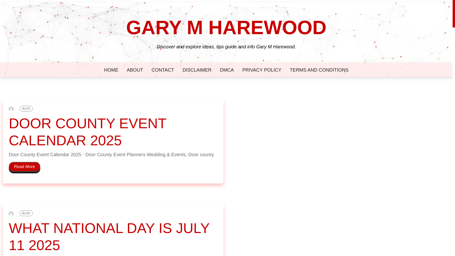 website screenshot of https://garymharewoods.pages.dev/