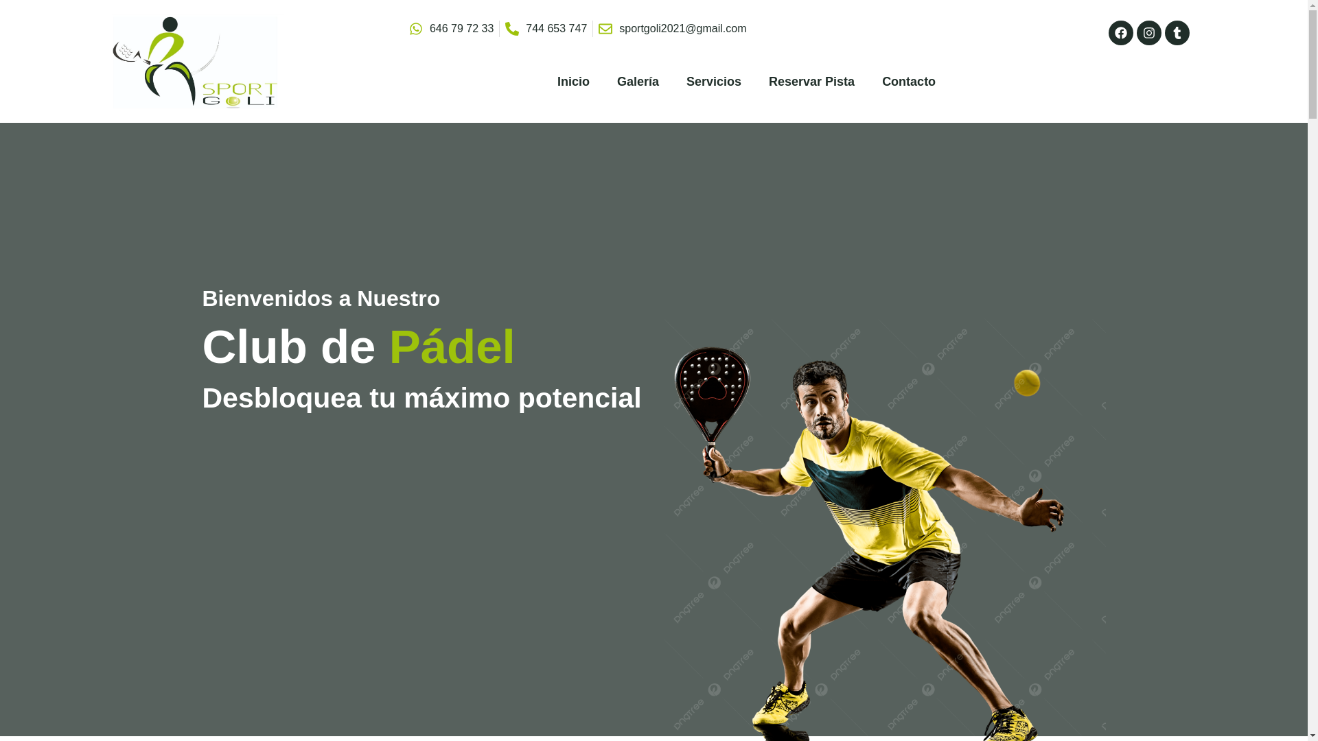 website screenshot of https://sportgoliclubdepadel.com/