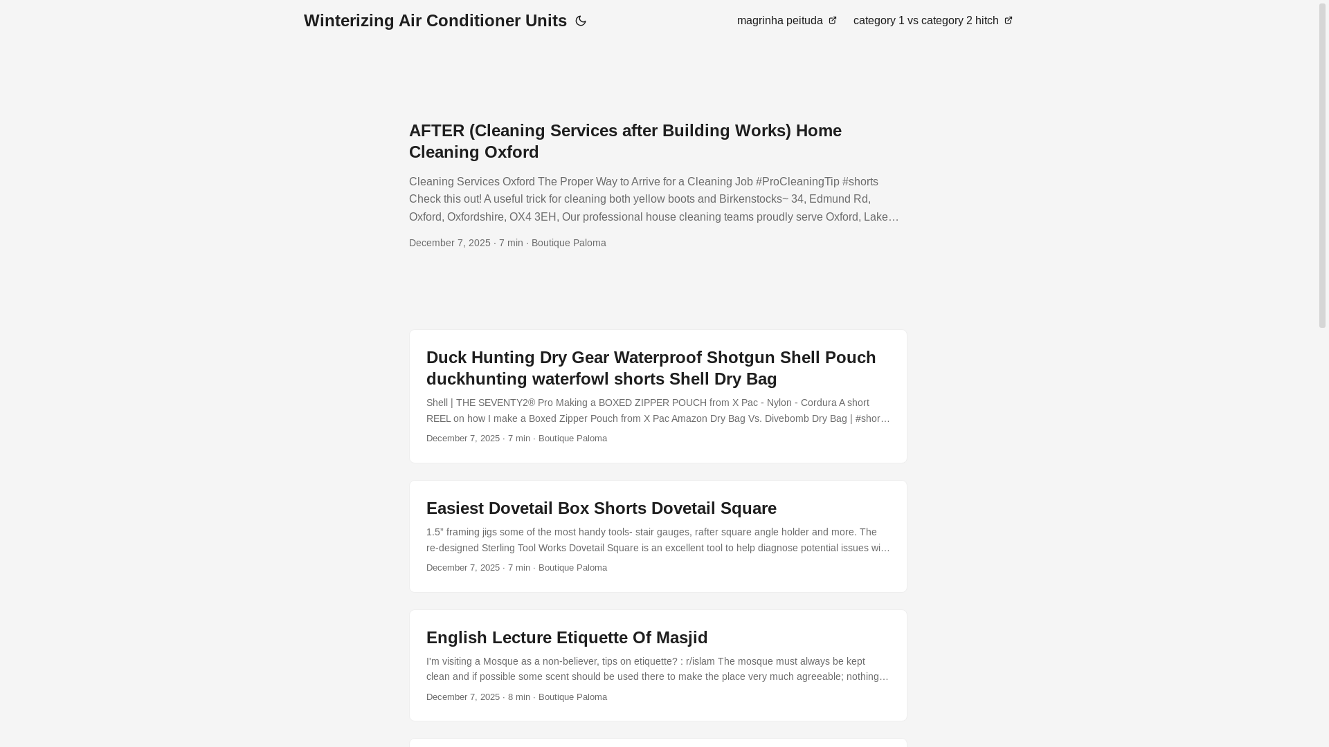 website screenshot of https://winterizingairconditionerunits.pages.dev/