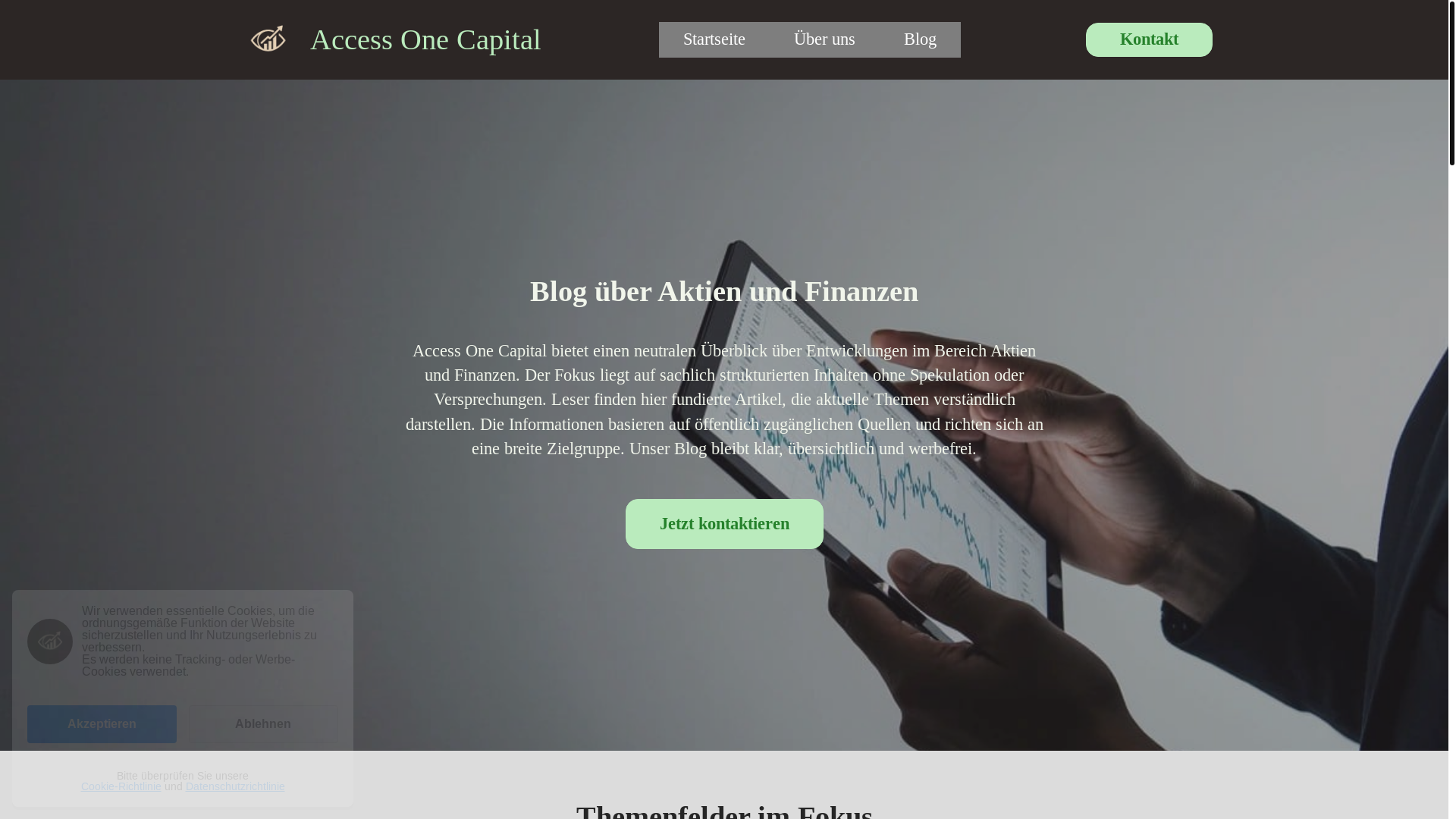 website screenshot of https://accessonecapital.com/