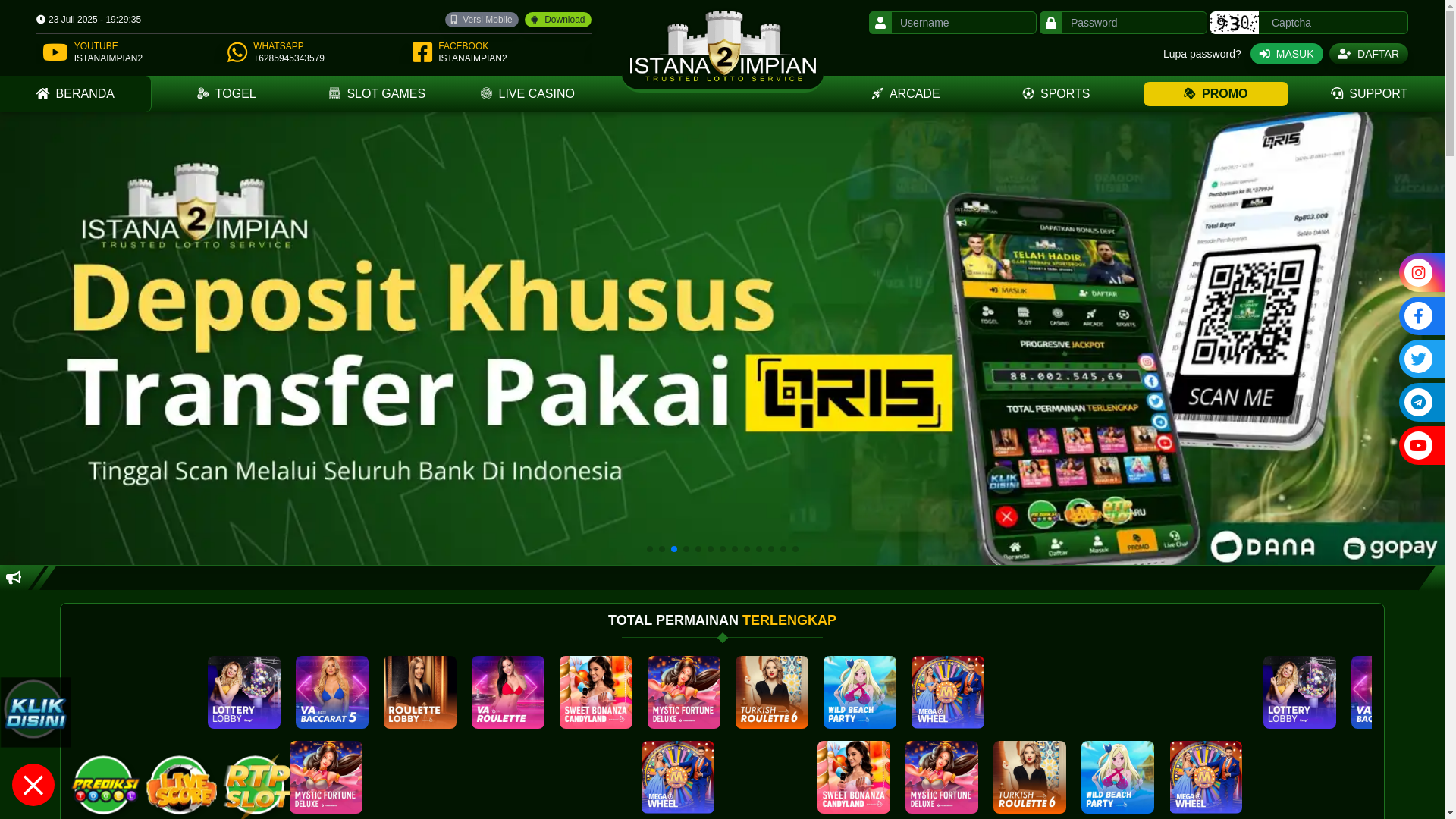 website screenshot of https://istanaimpian2.run/