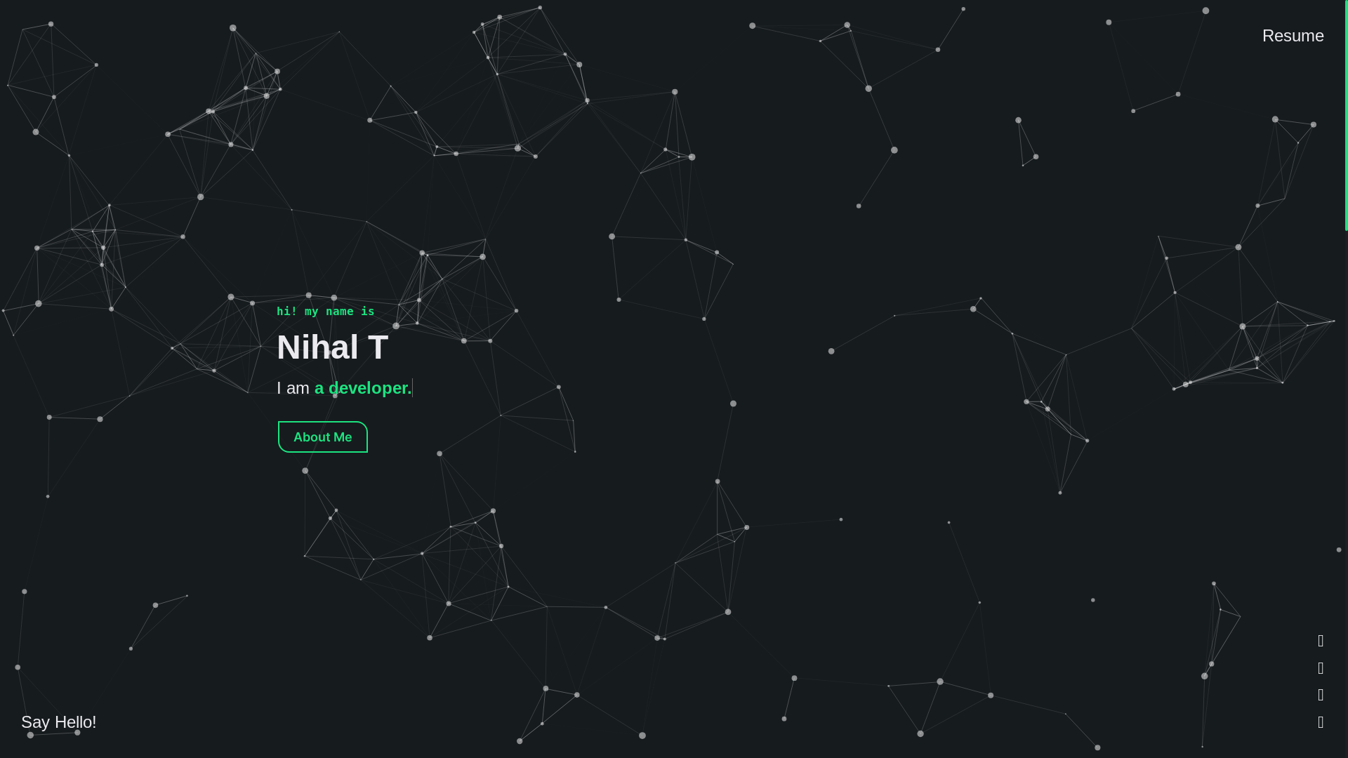 website screenshot of https://nihalt.in/