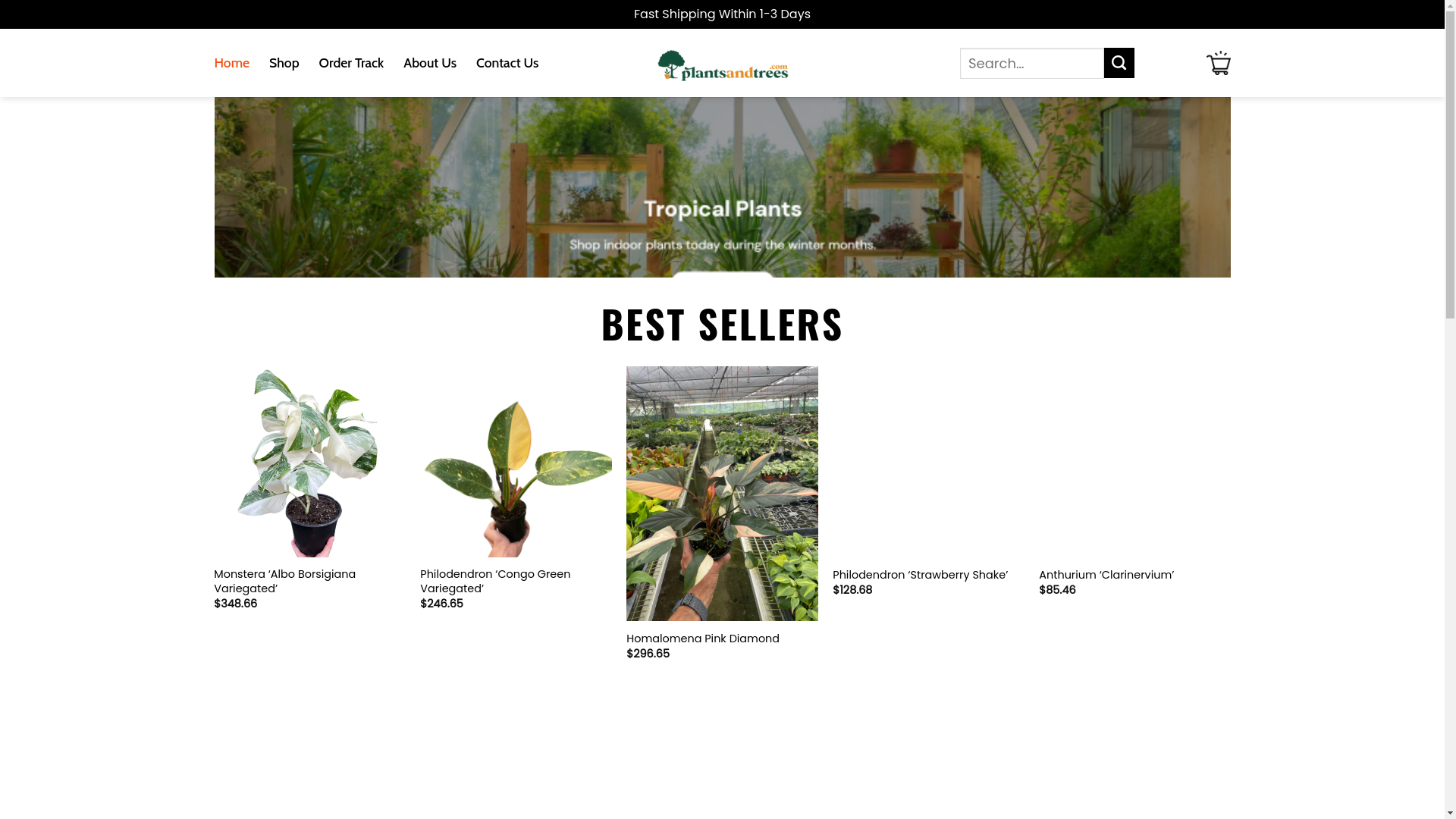 website screenshot of https://myplantsandtrees.shop/
