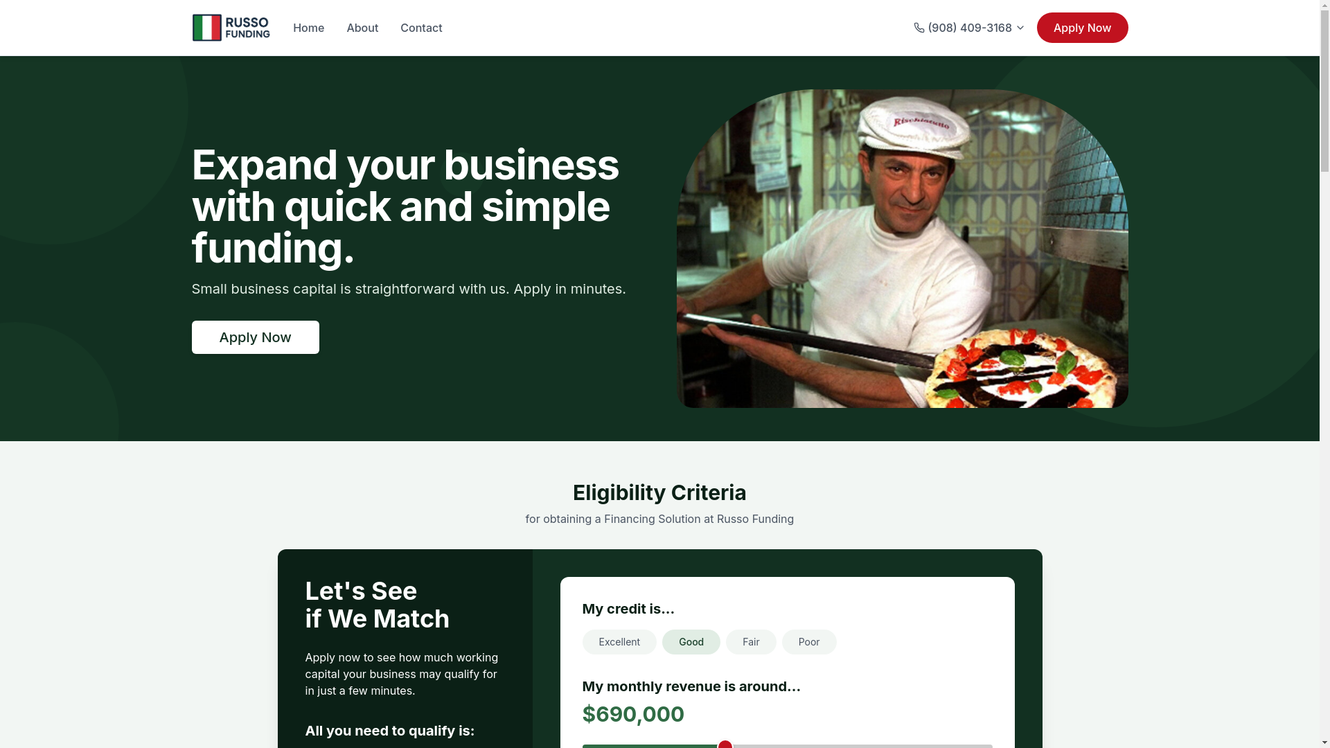 website screenshot of https://nextrussofunding.org/