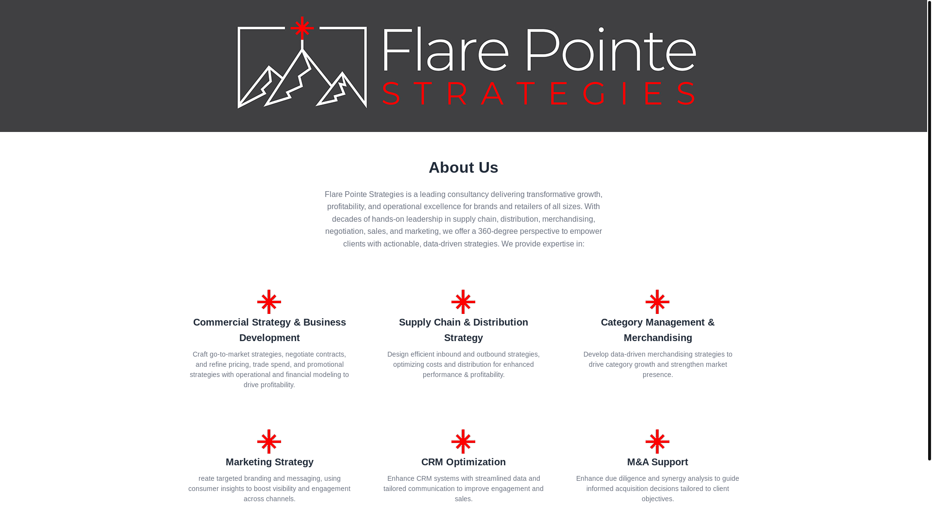 website screenshot of https://flarepointestrategies-temp-homepage.pages.dev/