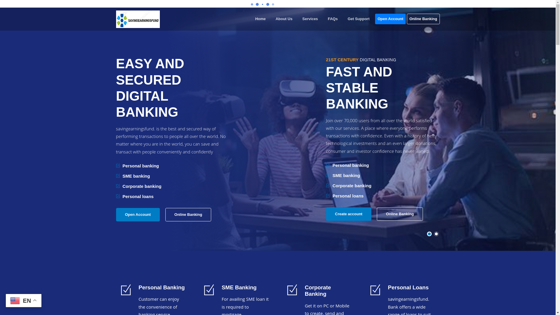 website screenshot of https://savingearningsfund.live/