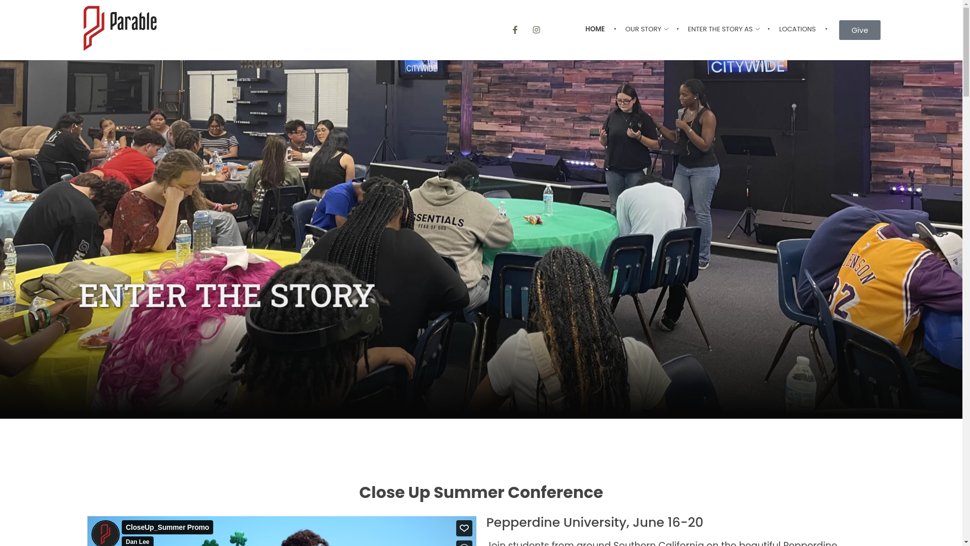 website screenshot of https://parableatlanta.org/
