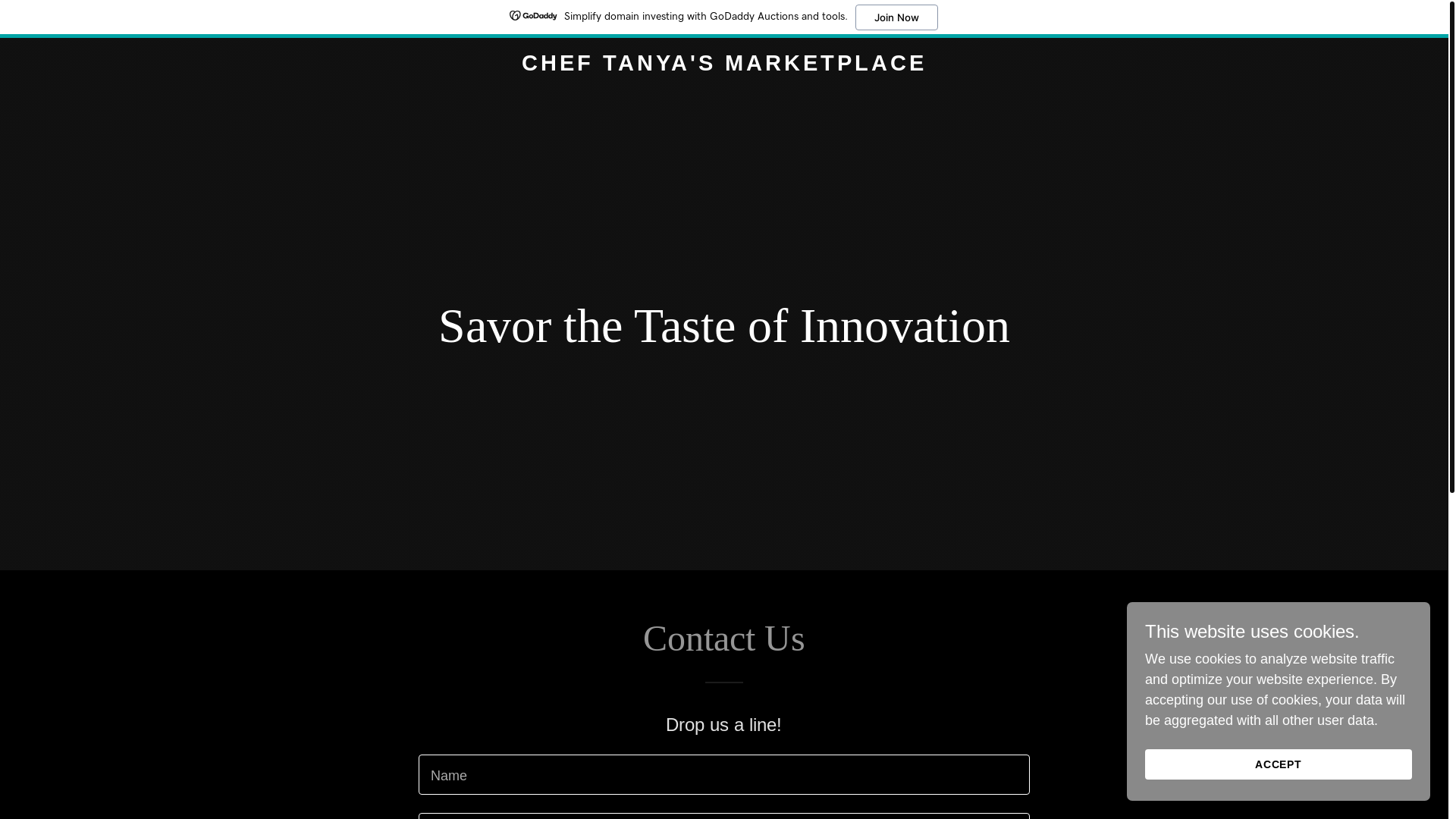 website screenshot of https://cheftanyasmarketplace.com/