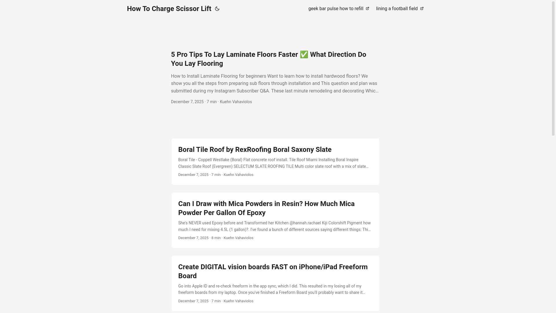 website screenshot of https://howtochargescissorlift.pages.dev/
