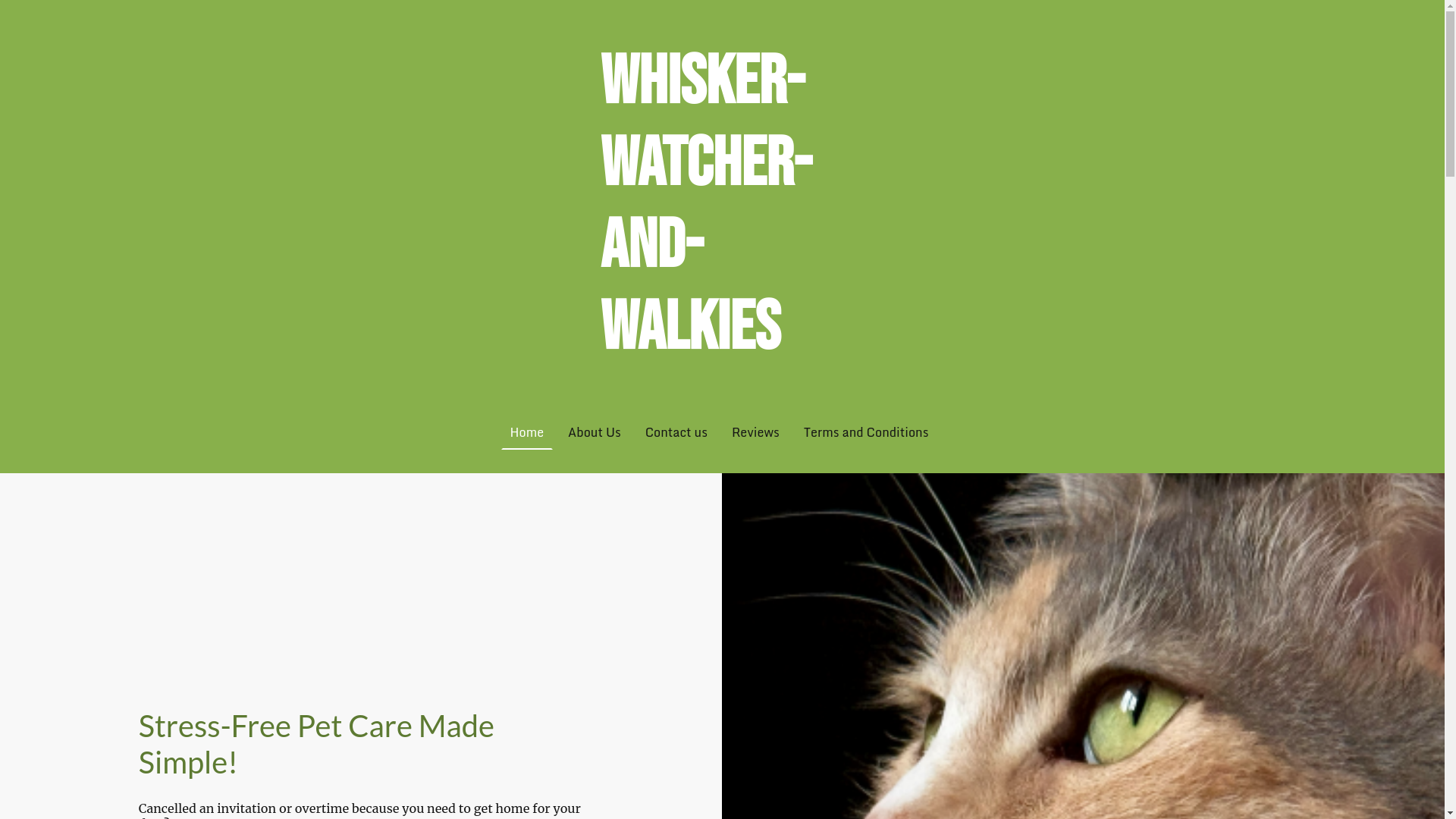 website screenshot of https://whiskerwatcherandwalkies.co.uk/