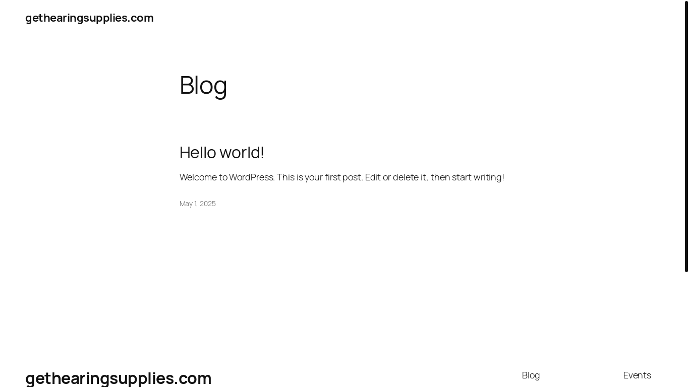 website screenshot of https://gethearingsupplies.com/