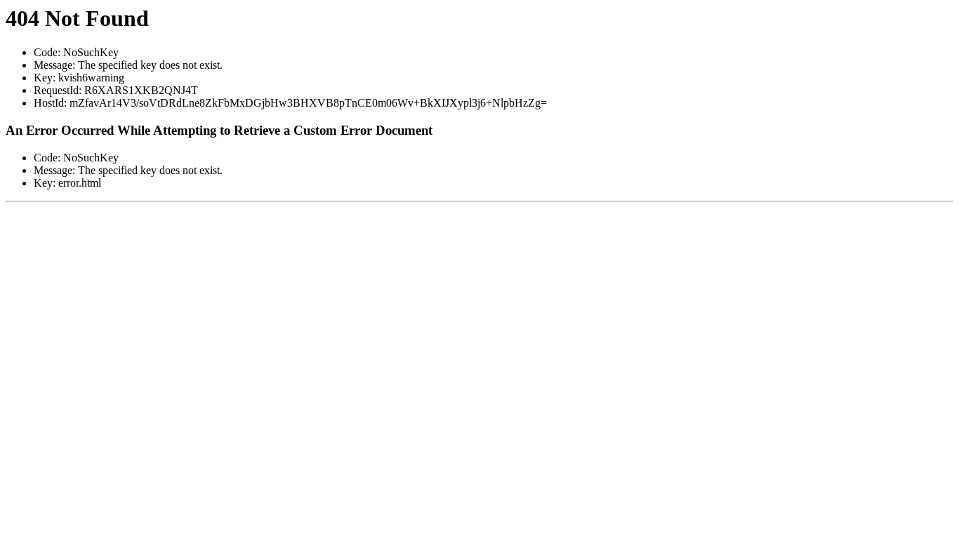 website screenshot of https://did.li/kvish6warning