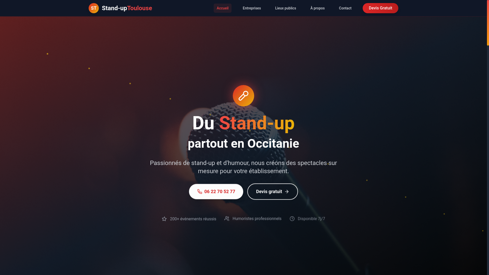 website screenshot of https://stand-up-toulouse.com/