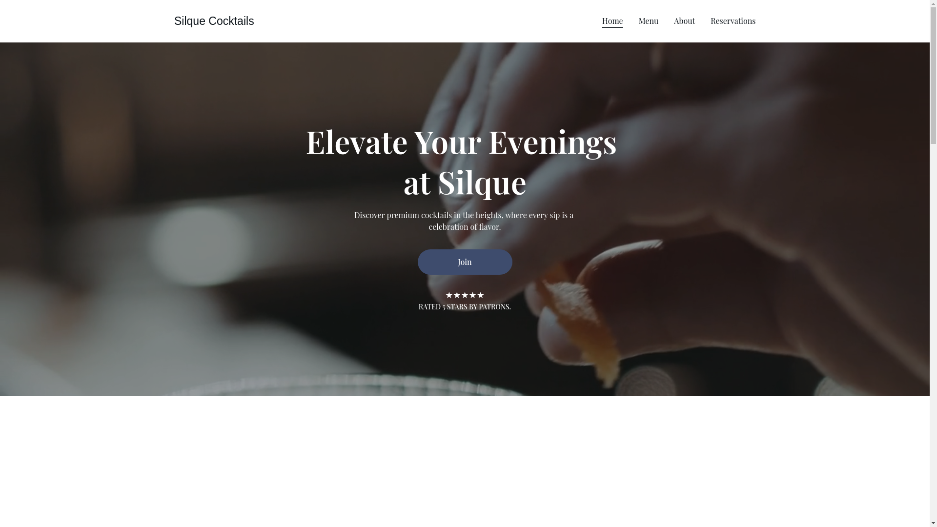 website screenshot of https://silquecocktails.com/