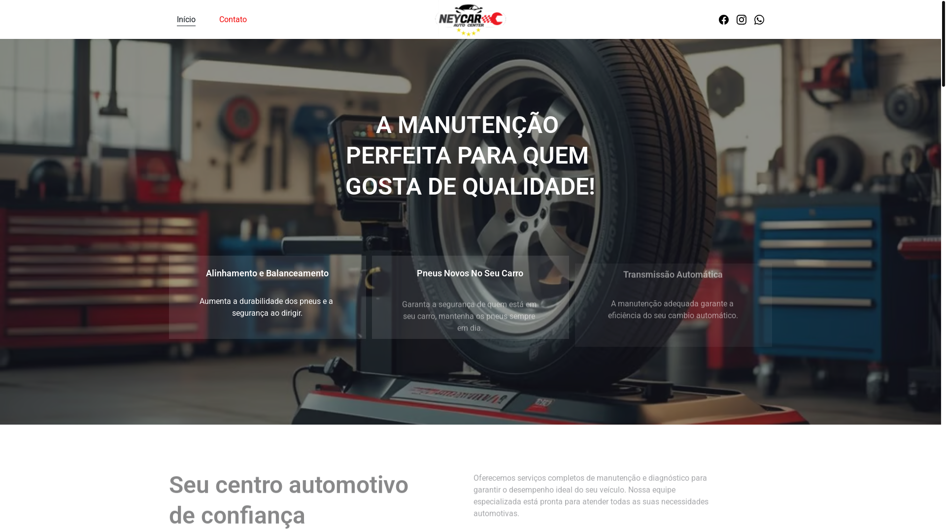 website screenshot of https://neycarautocenter.com.br/