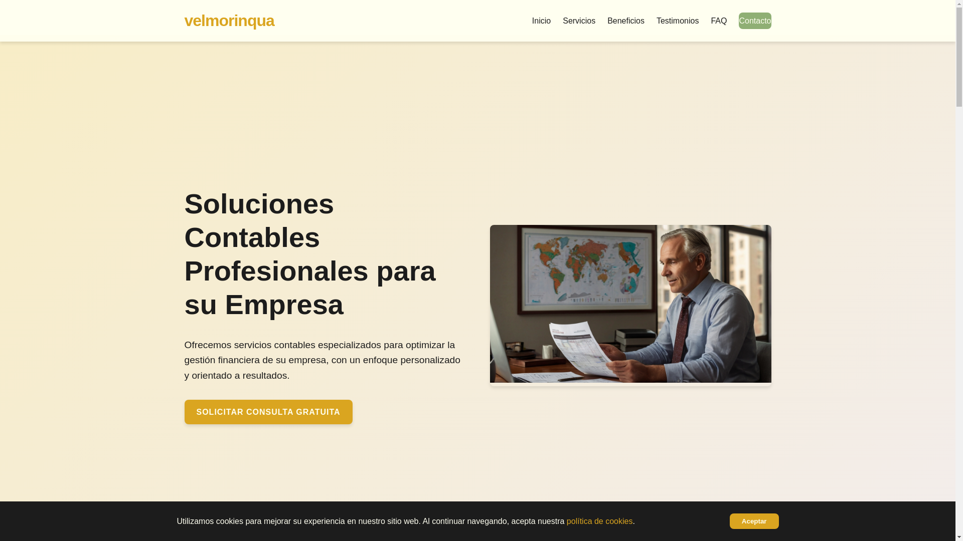website screenshot of https://velmorinqua.com/