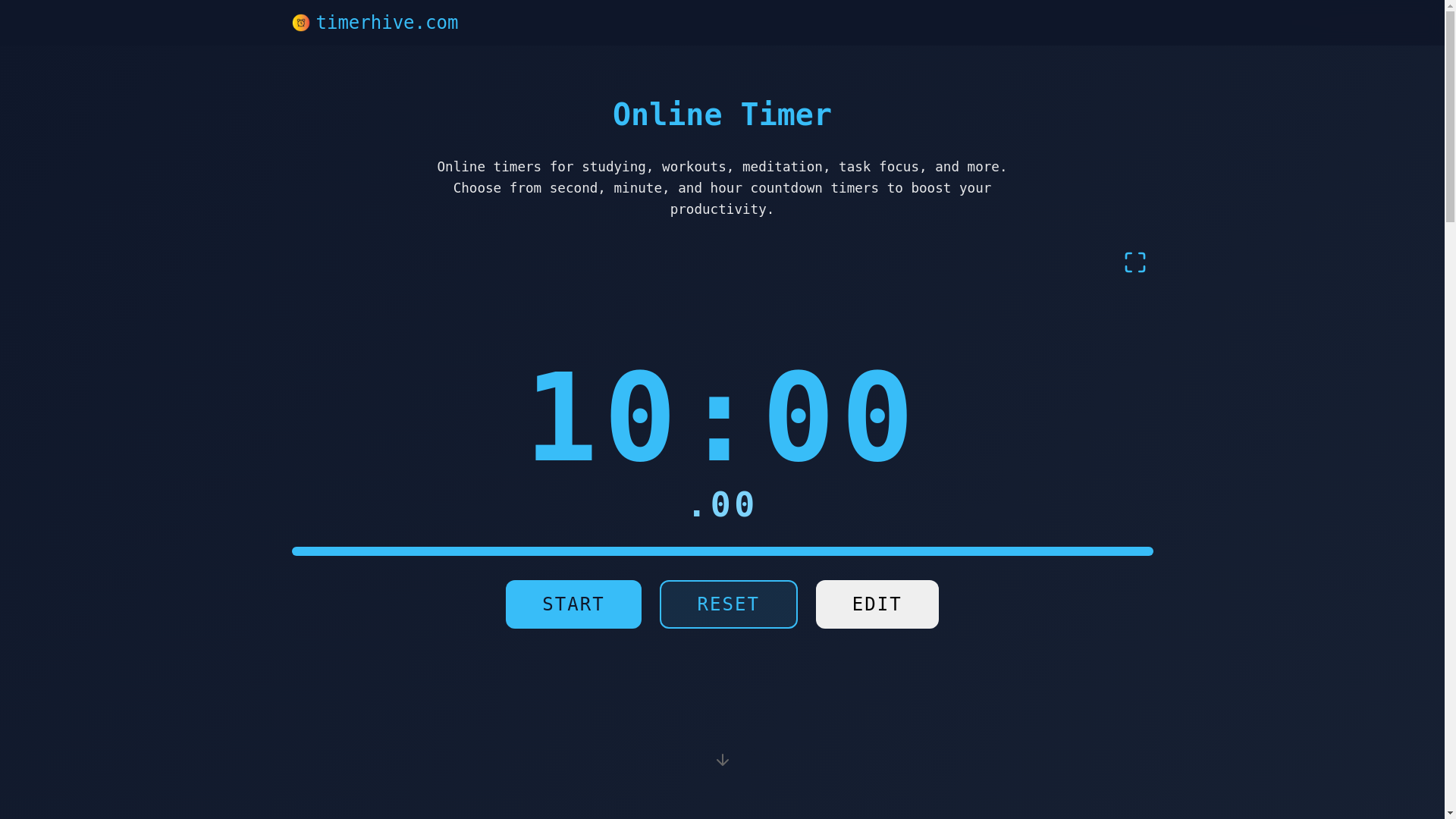 website screenshot of https://timerhive.com/