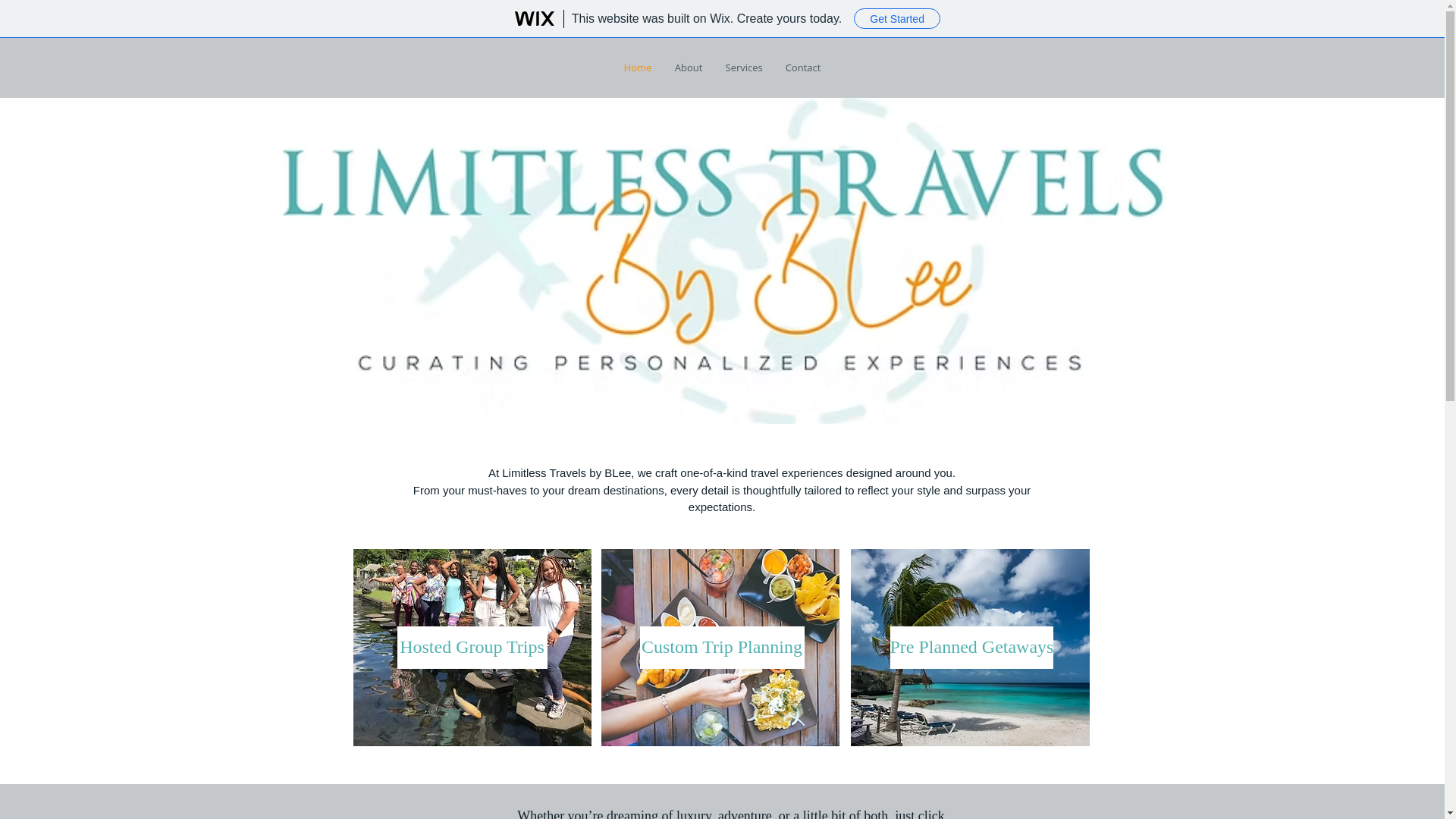 website screenshot of https://limitlesstravelsblee.com/