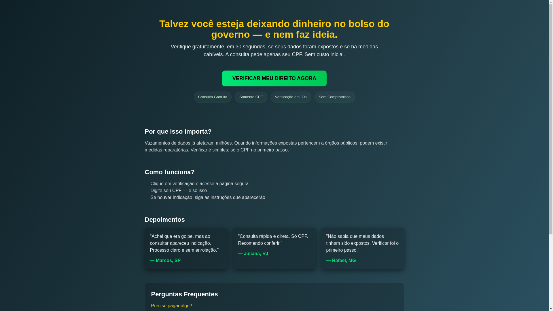 website screenshot of https://valorespendentes.site/