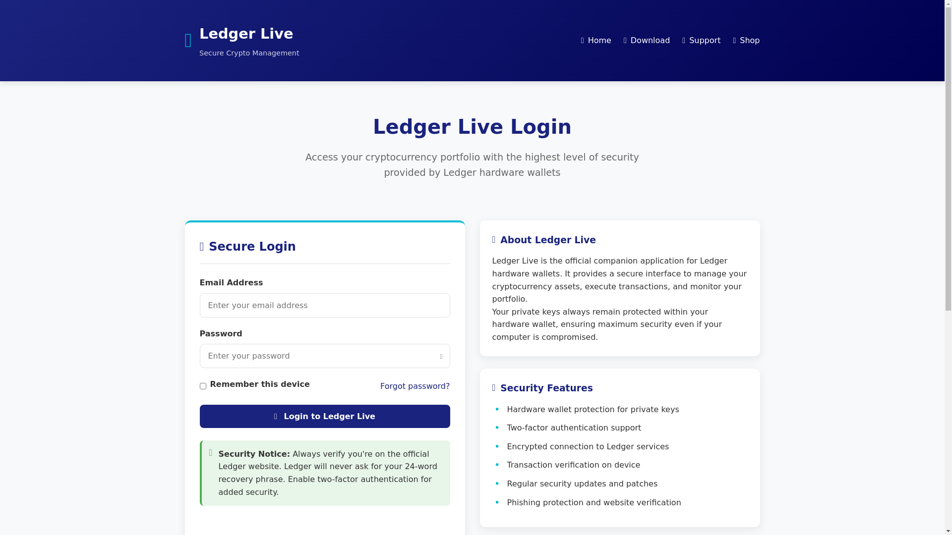 website screenshot of https://liv-ledger-loggin-cdn.pages.dev/
