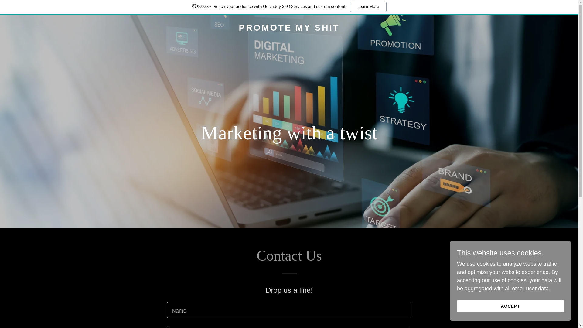 website screenshot of https://promotemyshit.com/