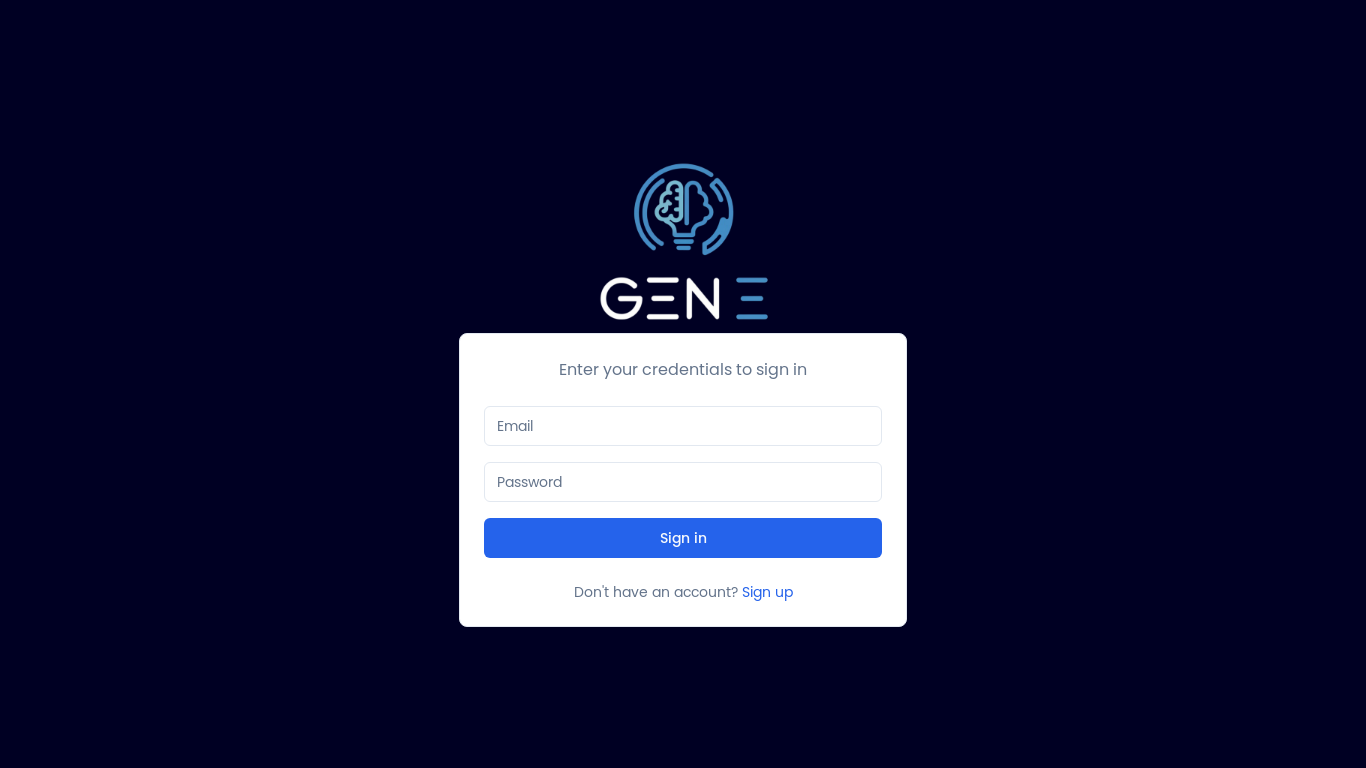 website screenshot of https://gene-frontend.pages.dev/