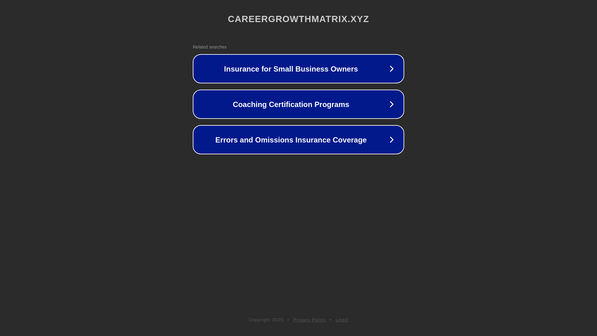 website screenshot of https://careergrowthmatrix.xyz/