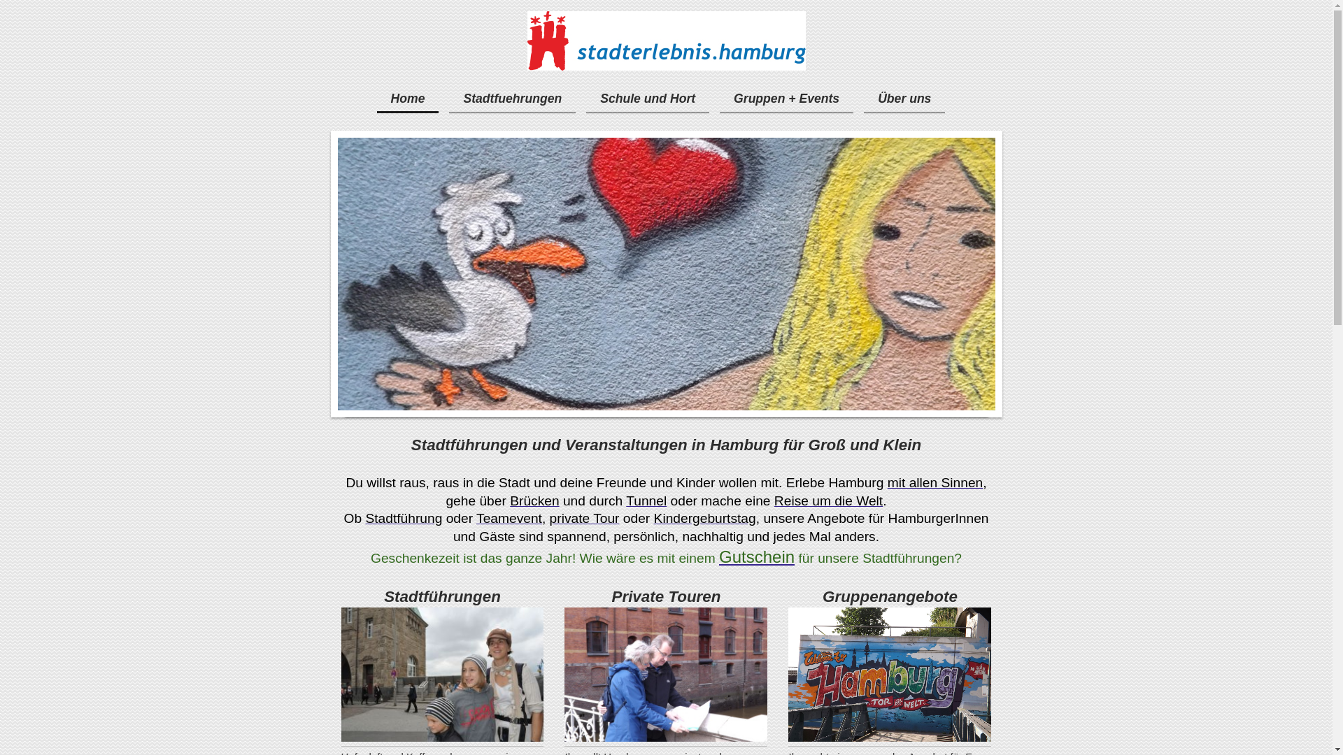 website screenshot of https://privattouren-hamburg.de/