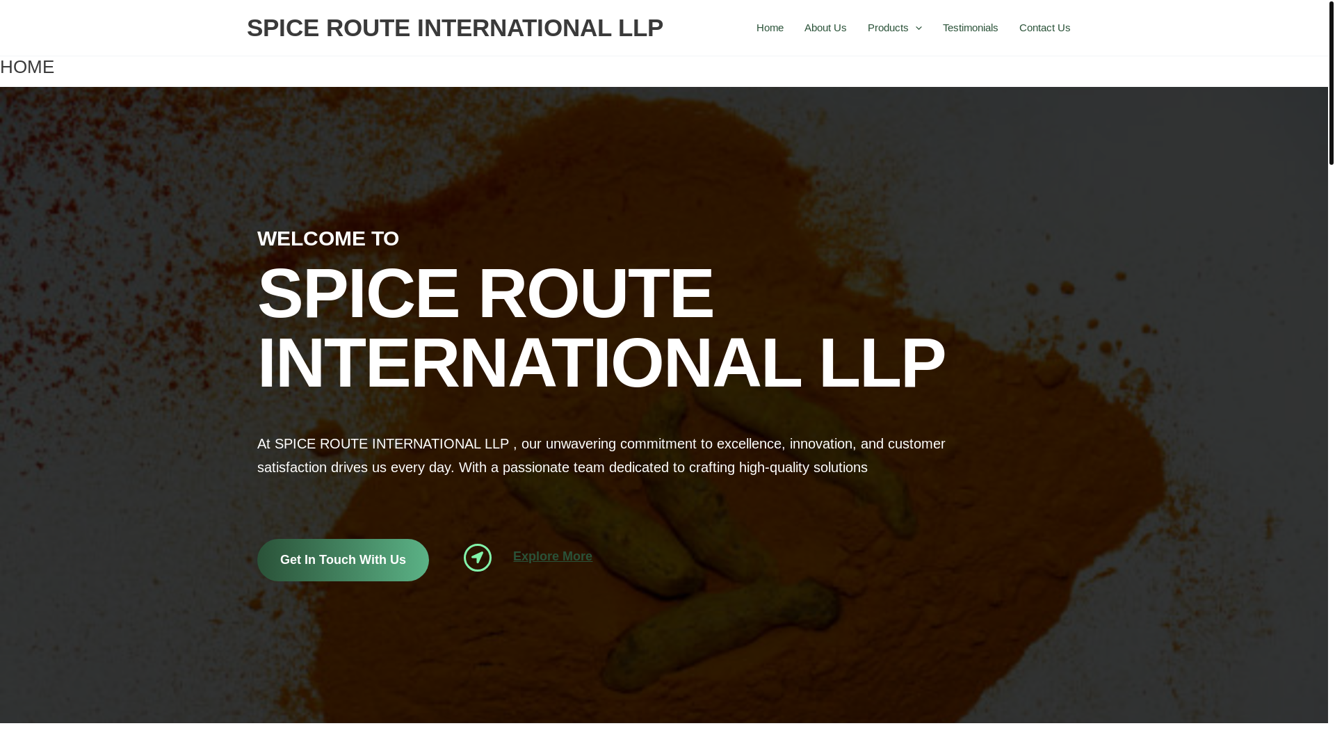 website screenshot of https://spicerouteinternationalllp.com/