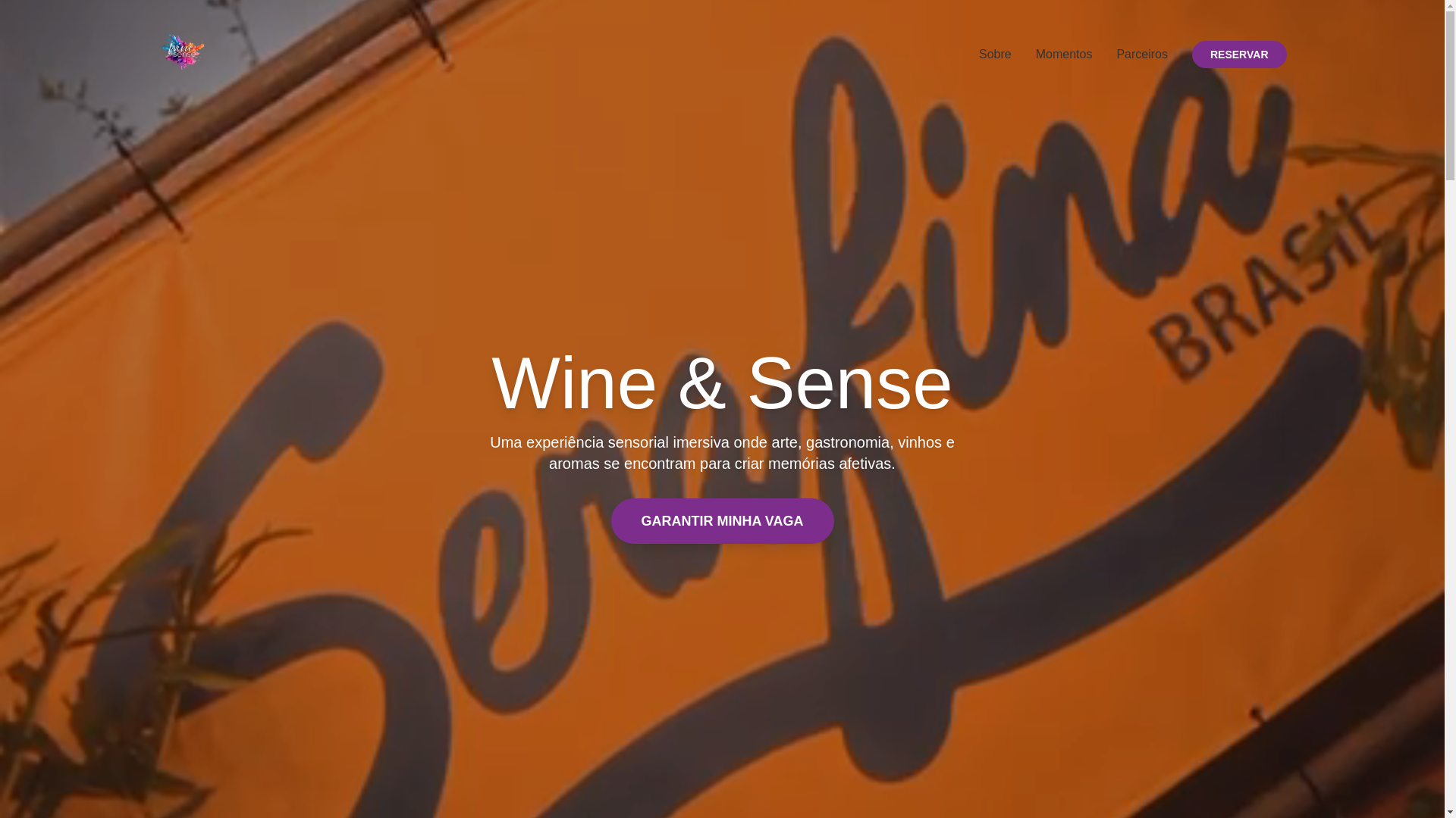 website screenshot of https://wine-and-sense.com.br/