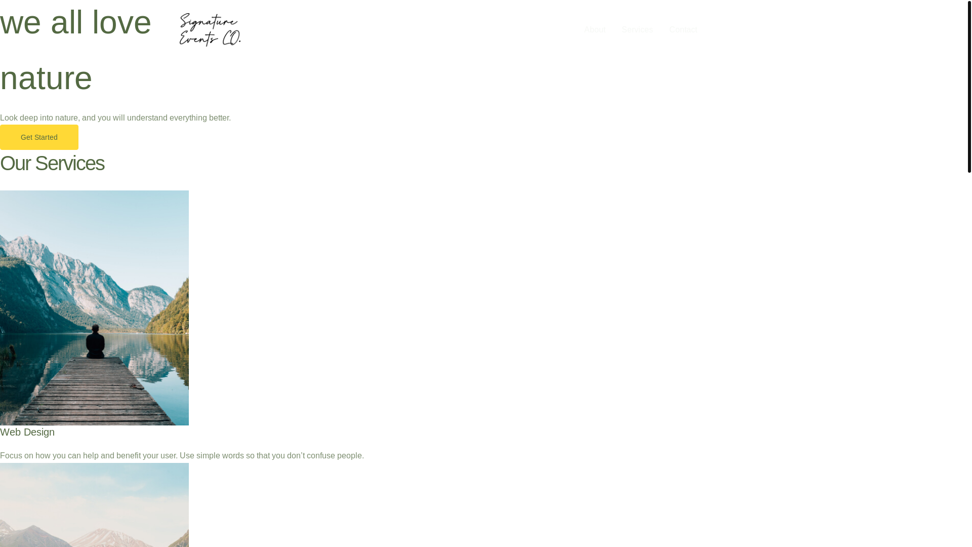 website screenshot of https://signature-events-co.com.au/