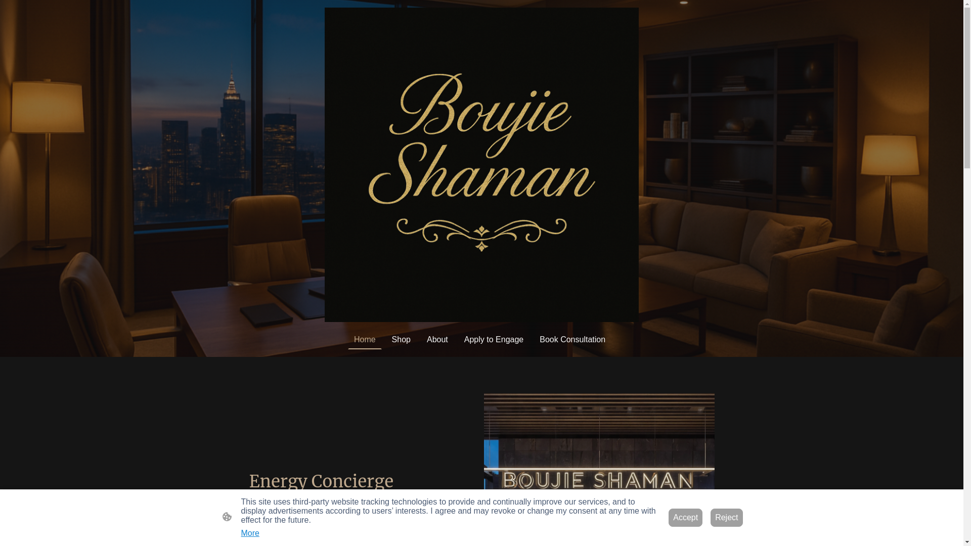website screenshot of https://boujieshaman.com/