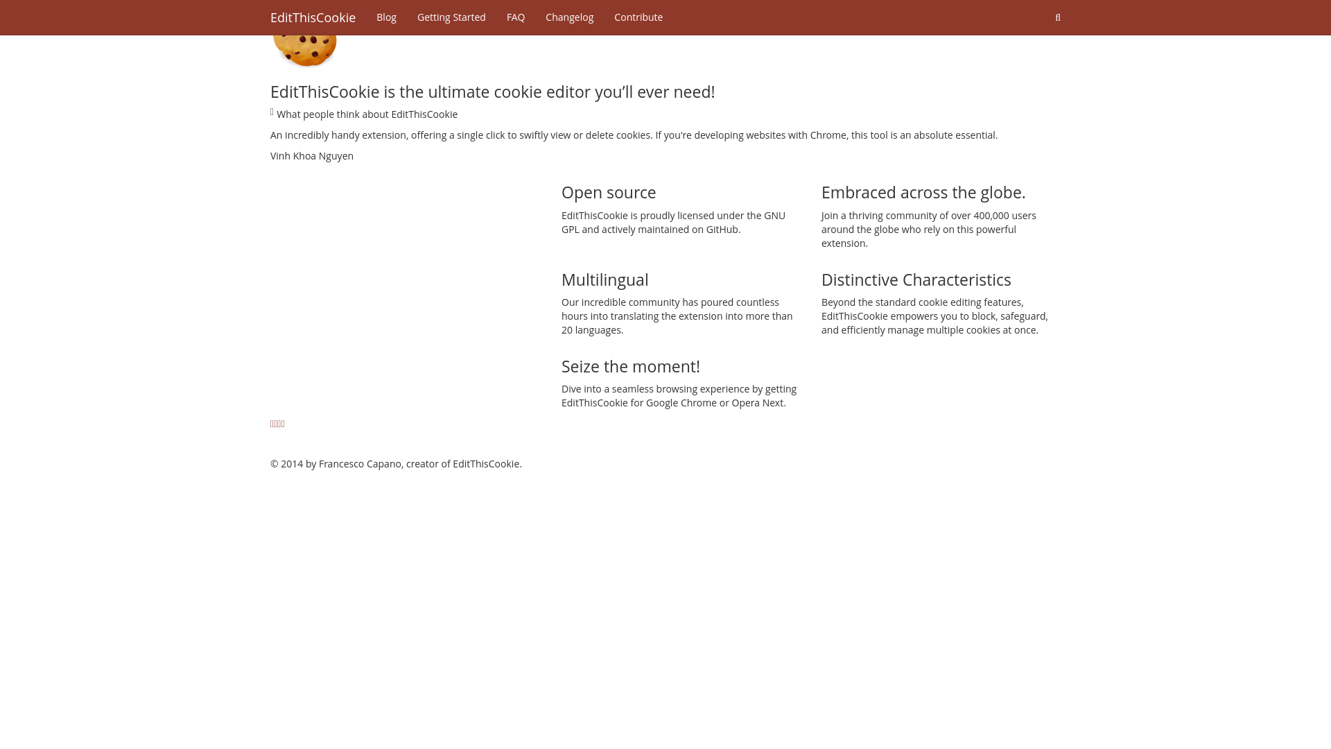 website screenshot of https://editthiscookie.xyz/
