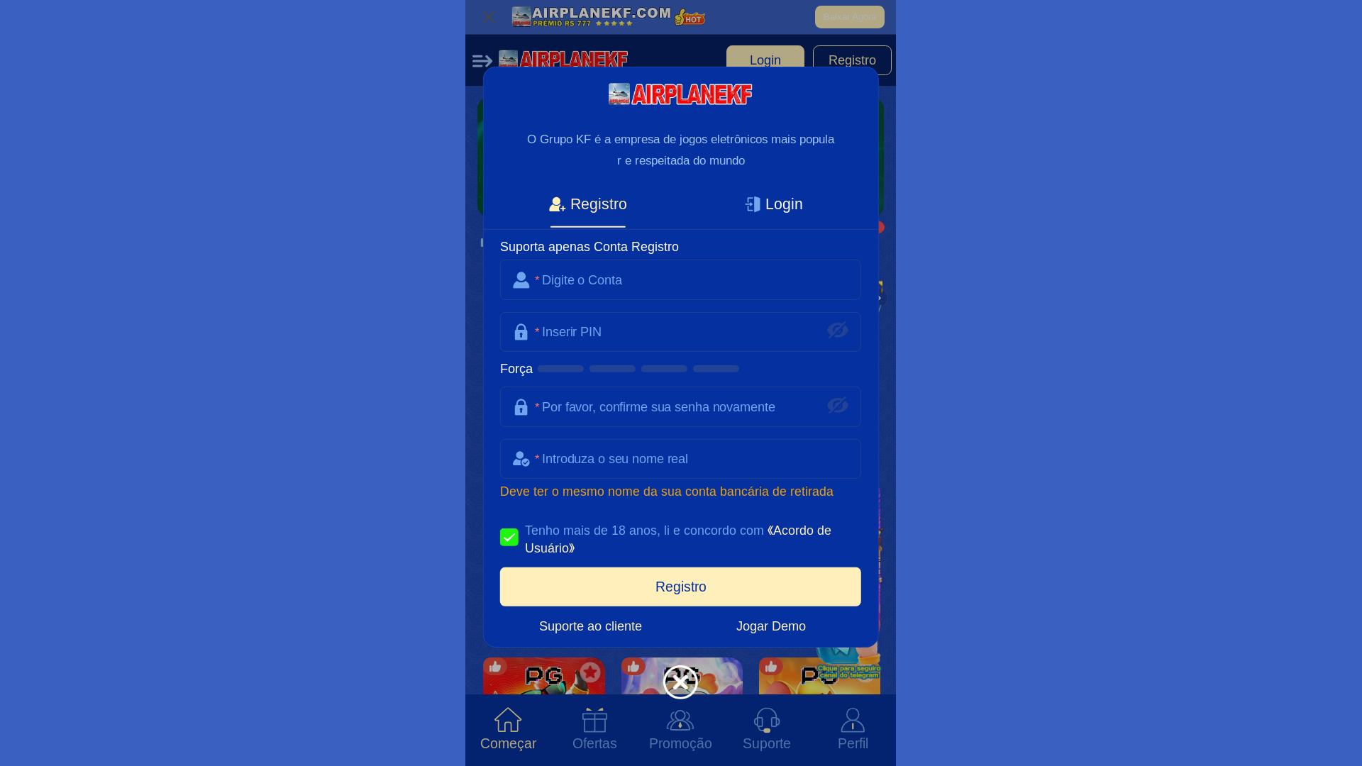 website screenshot of https://airplanekf.vip/