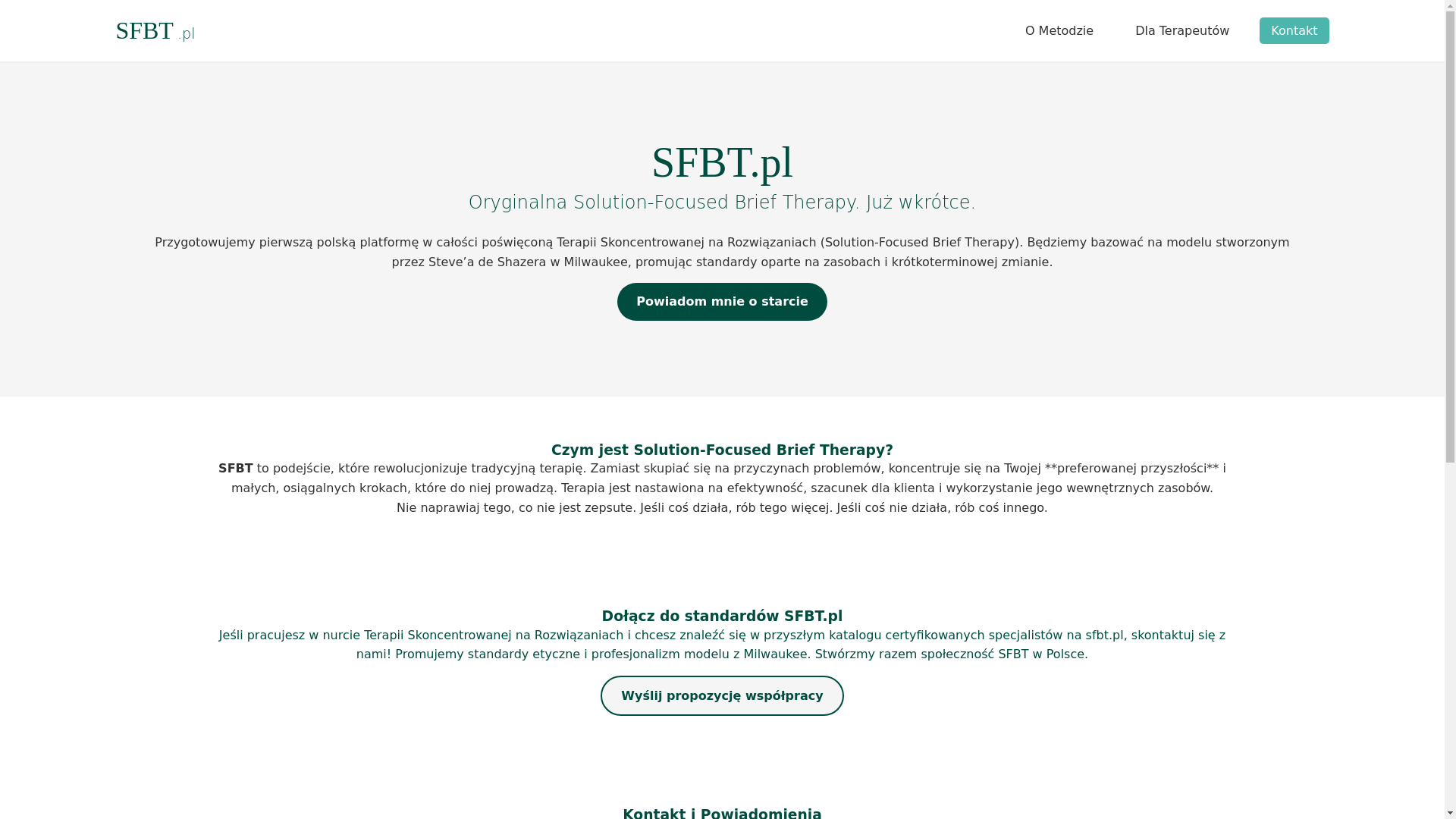 website screenshot of https://sfbt.pl/