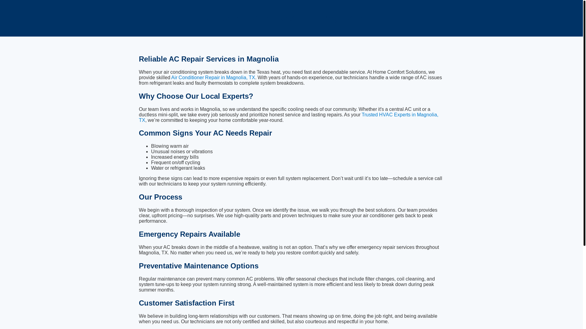 website screenshot of https://air-conditioner-repair-magnolia.pages.dev/
