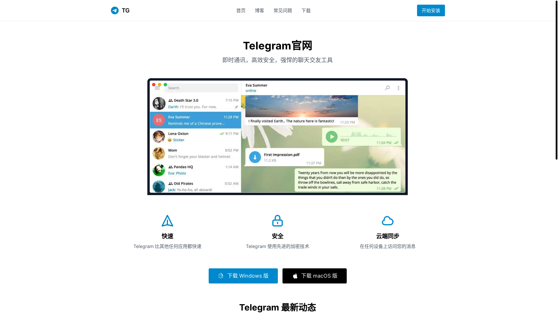 website screenshot of https://ch-teleg.com/