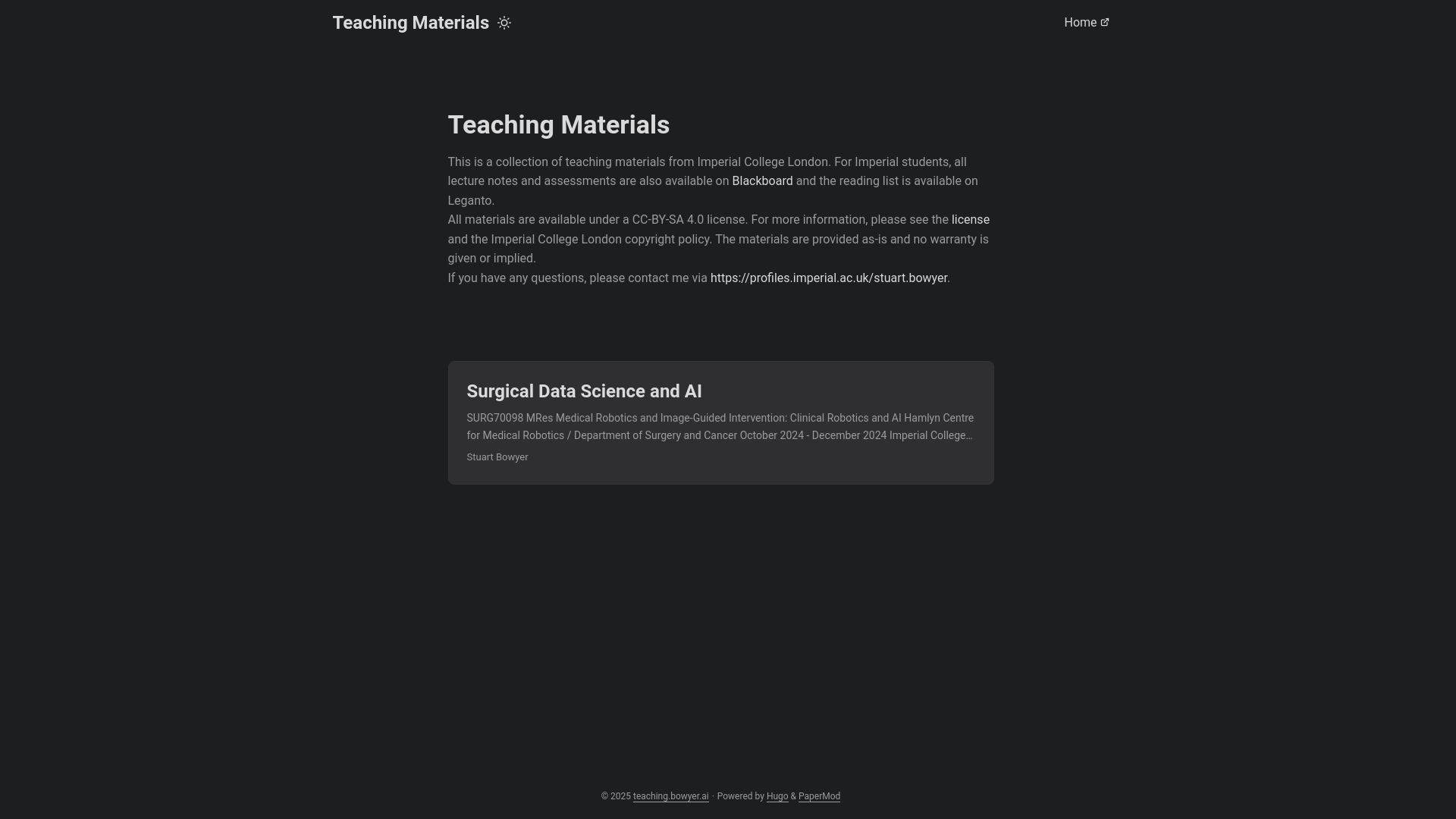 website screenshot of https://teaching-bowyer-ai.pages.dev/