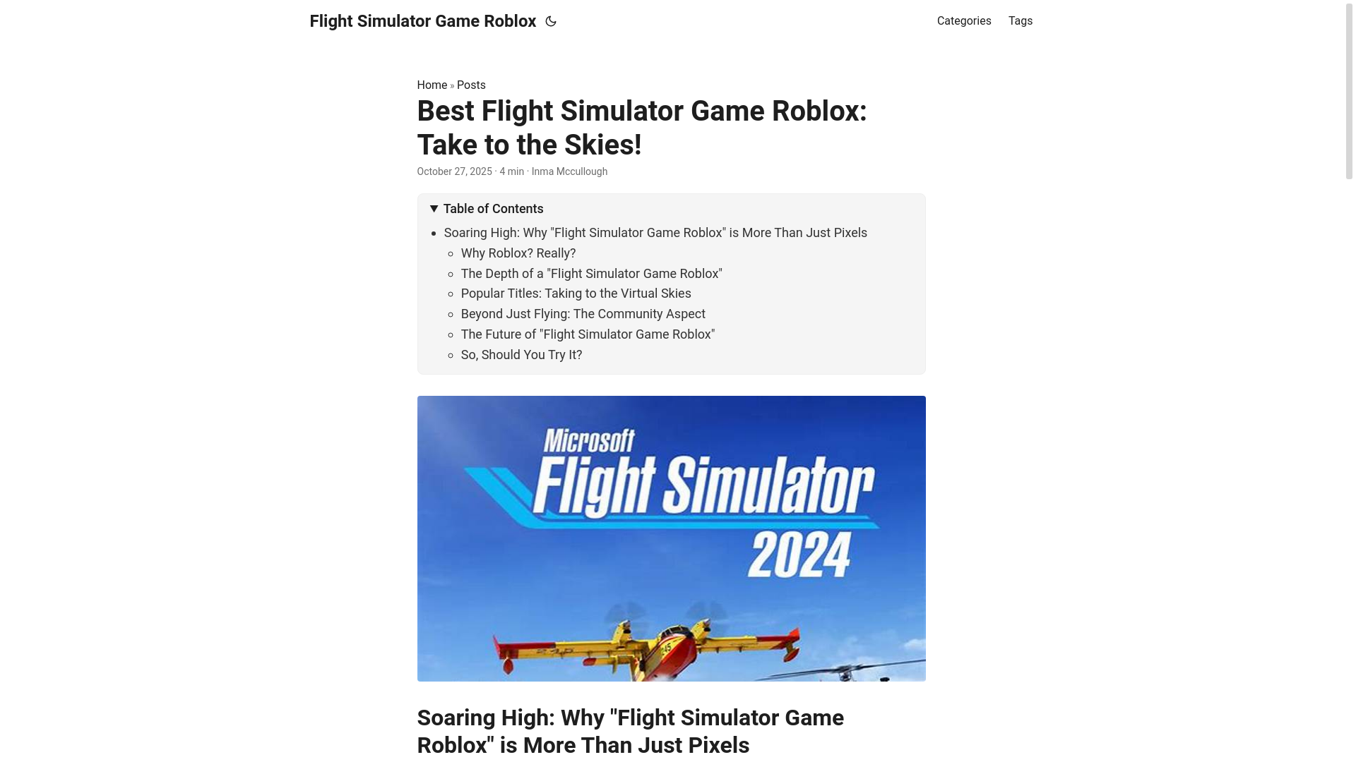 website screenshot of https://flight-simulator-game-roblox.pages.dev/