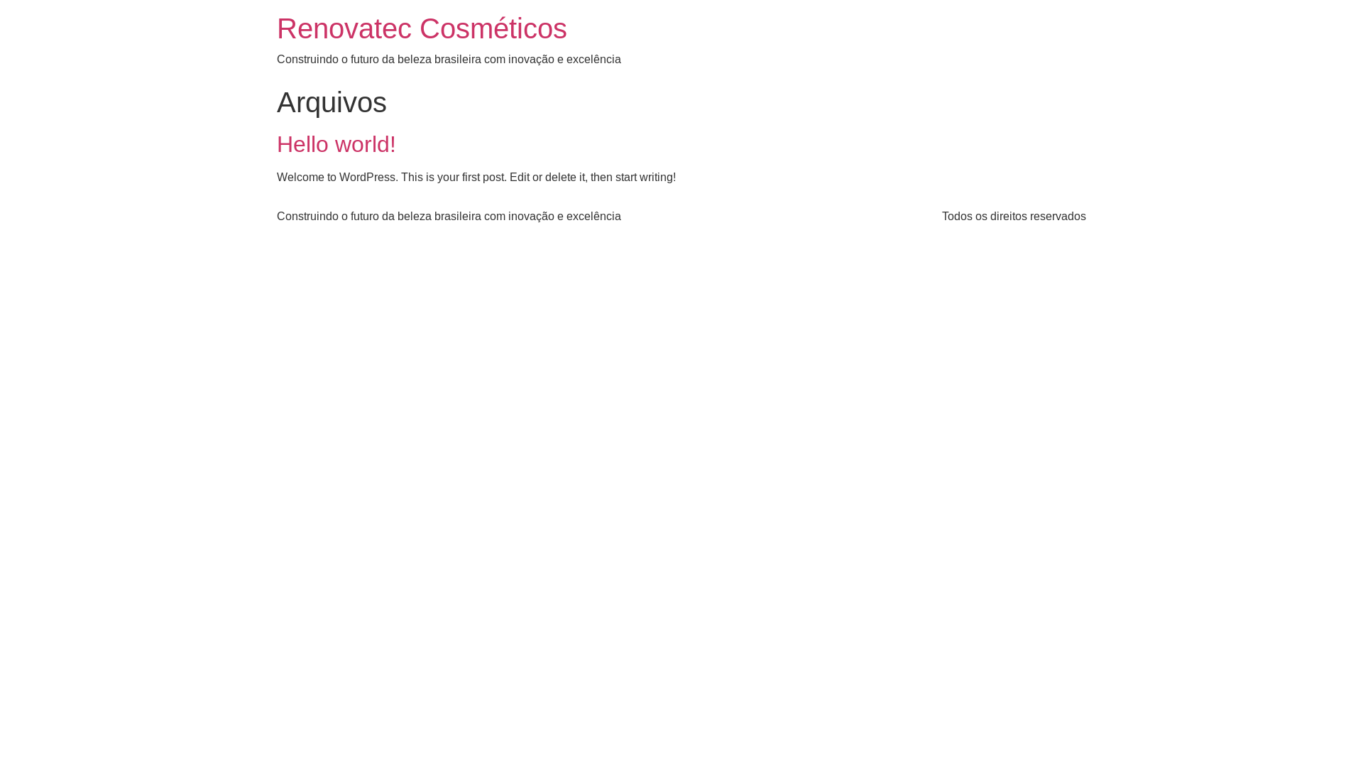 website screenshot of https://renovateccosmeticos.com.br/
