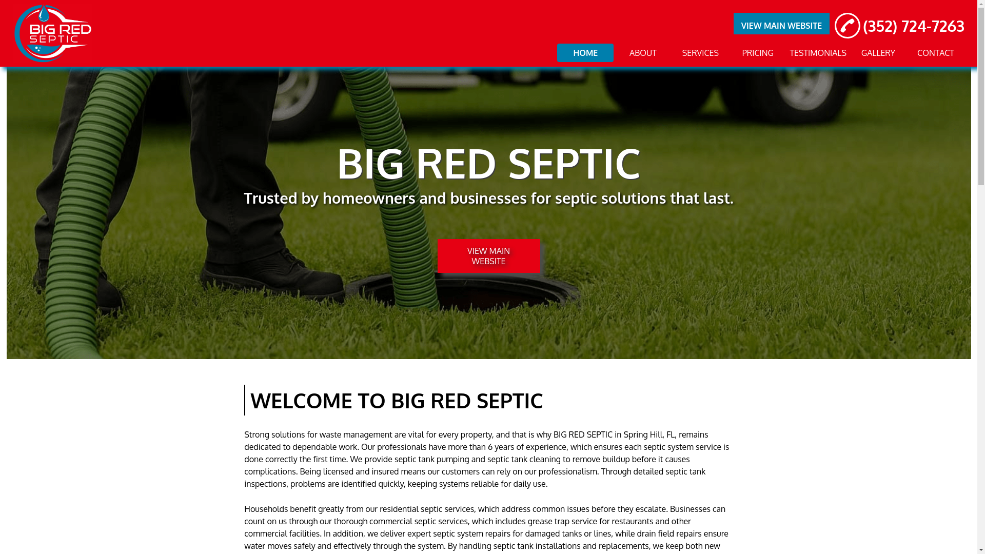 website screenshot of https://septicsystemservicespringhill.com/