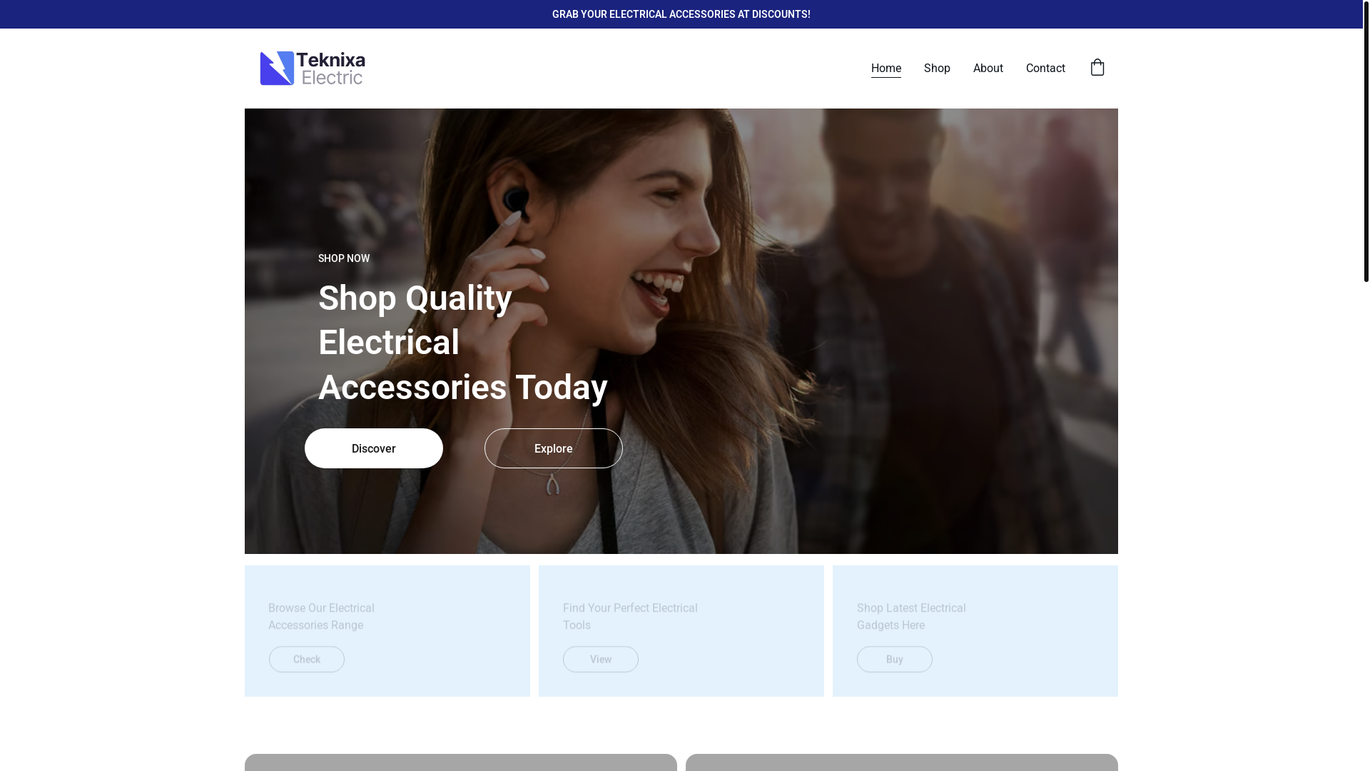 website screenshot of https://teknixa.online/